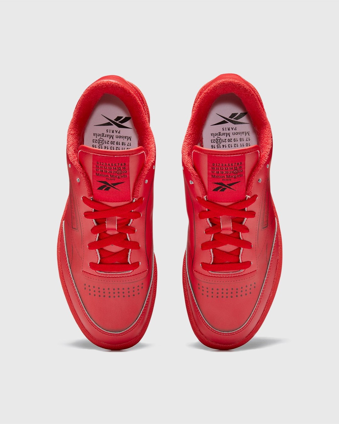 Maison Margiela x Reebok – Club C Trompe L’Oeil Red - Sneakers - Red - Image 4