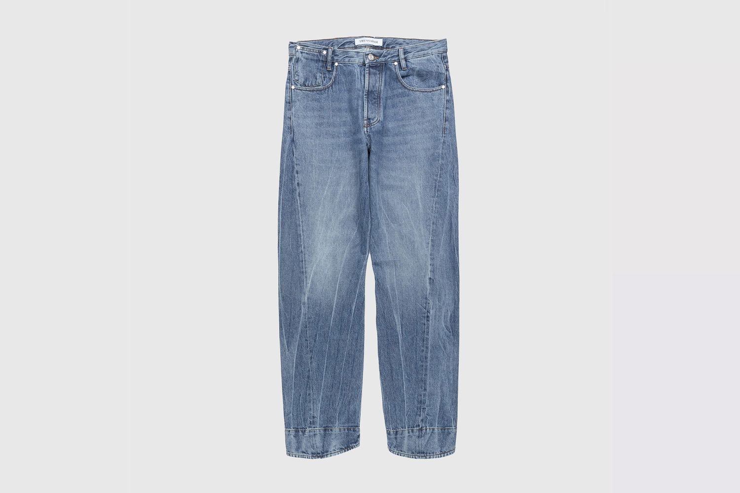 Five-Pocket Twisted Tapered Jeans