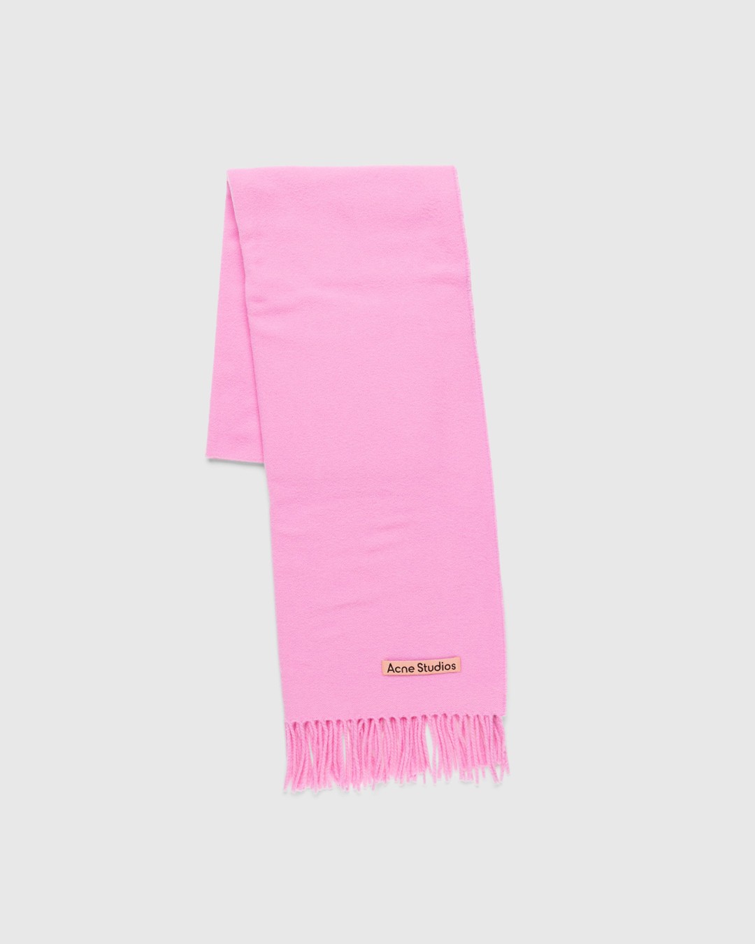 Acne Studios – Fringe Wool Scarf Bubble Pink - Scarves - Pink - Image 1