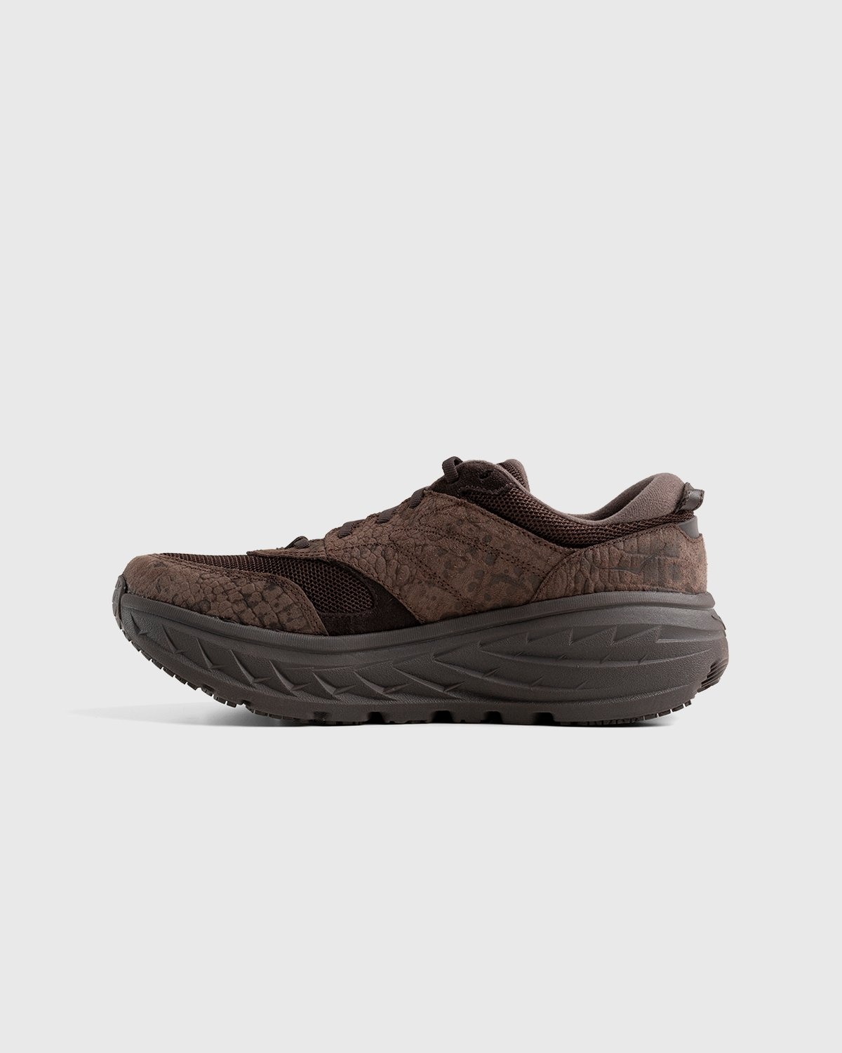 HOKA x Engineered Garments – Bondi L Brown Croc Leather - Sneakers - Brown - Image 2