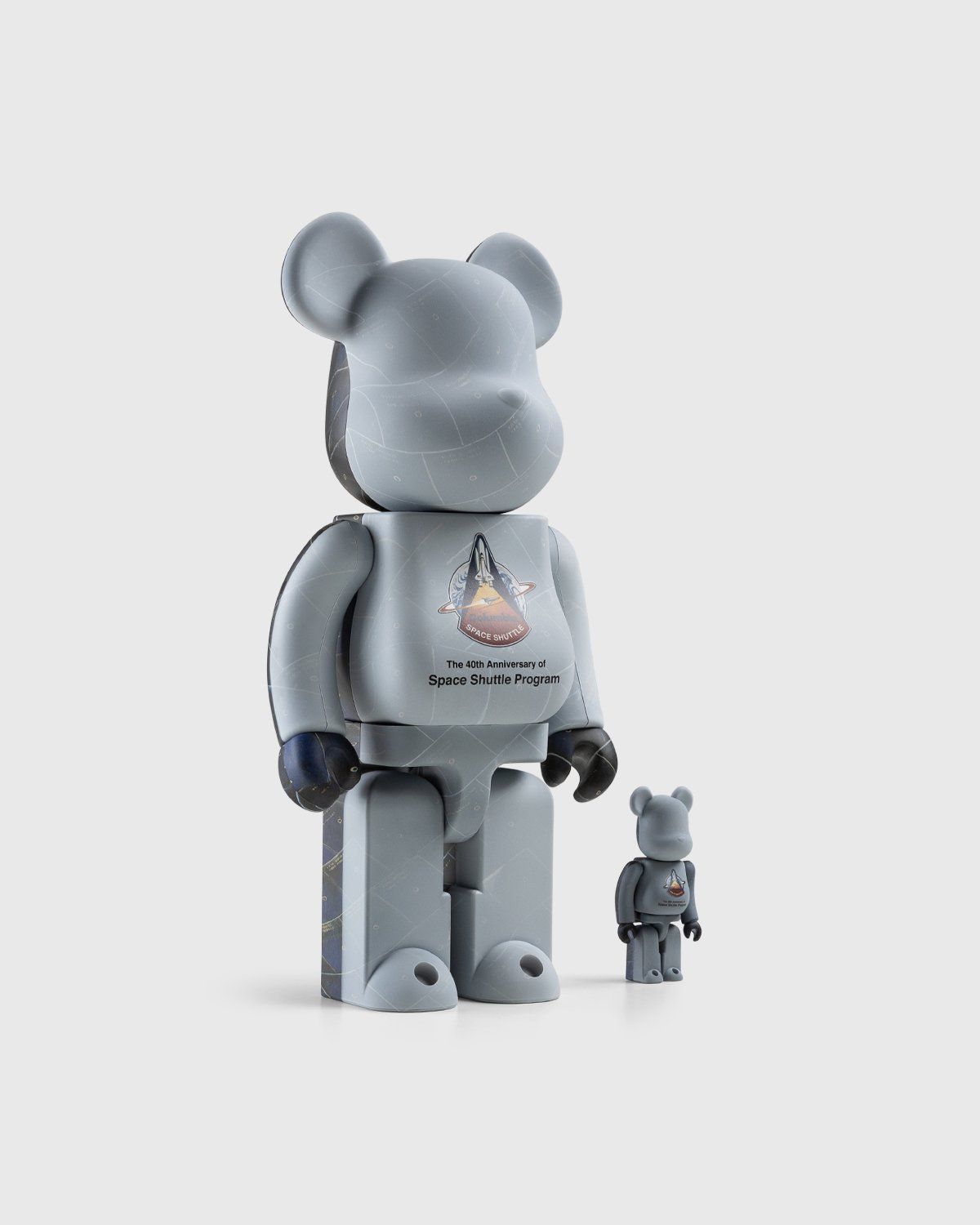 Bearbrick Medicom Toy Plus 100% & 400% Set White Chrome Ver.