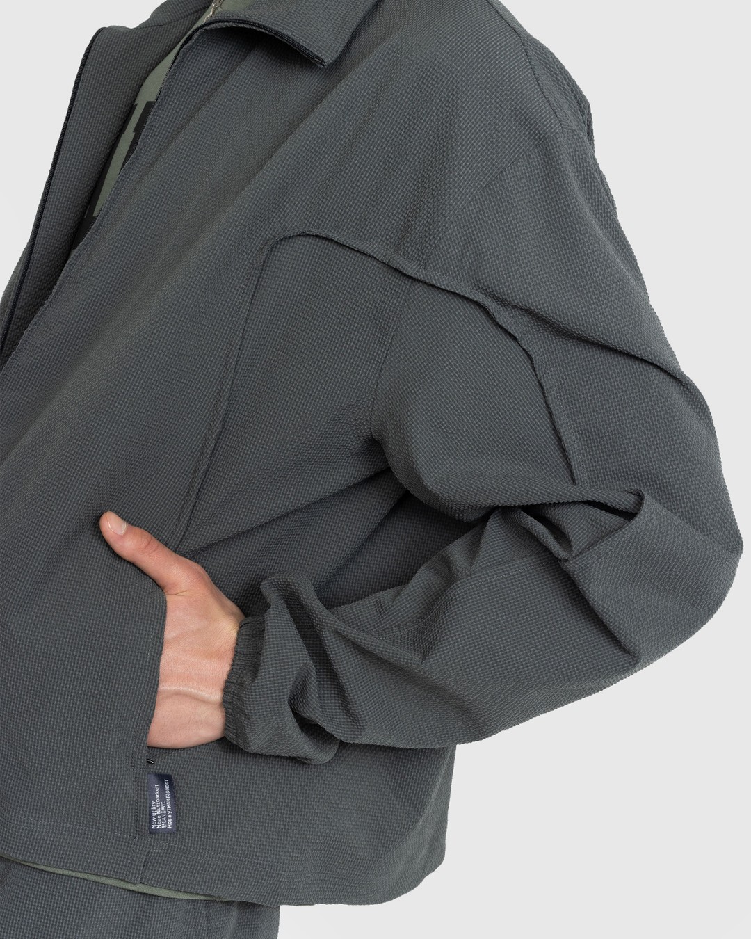 AFFXWRKS – Balance Jacket Grey Seersucker | Highsnobiety Shop