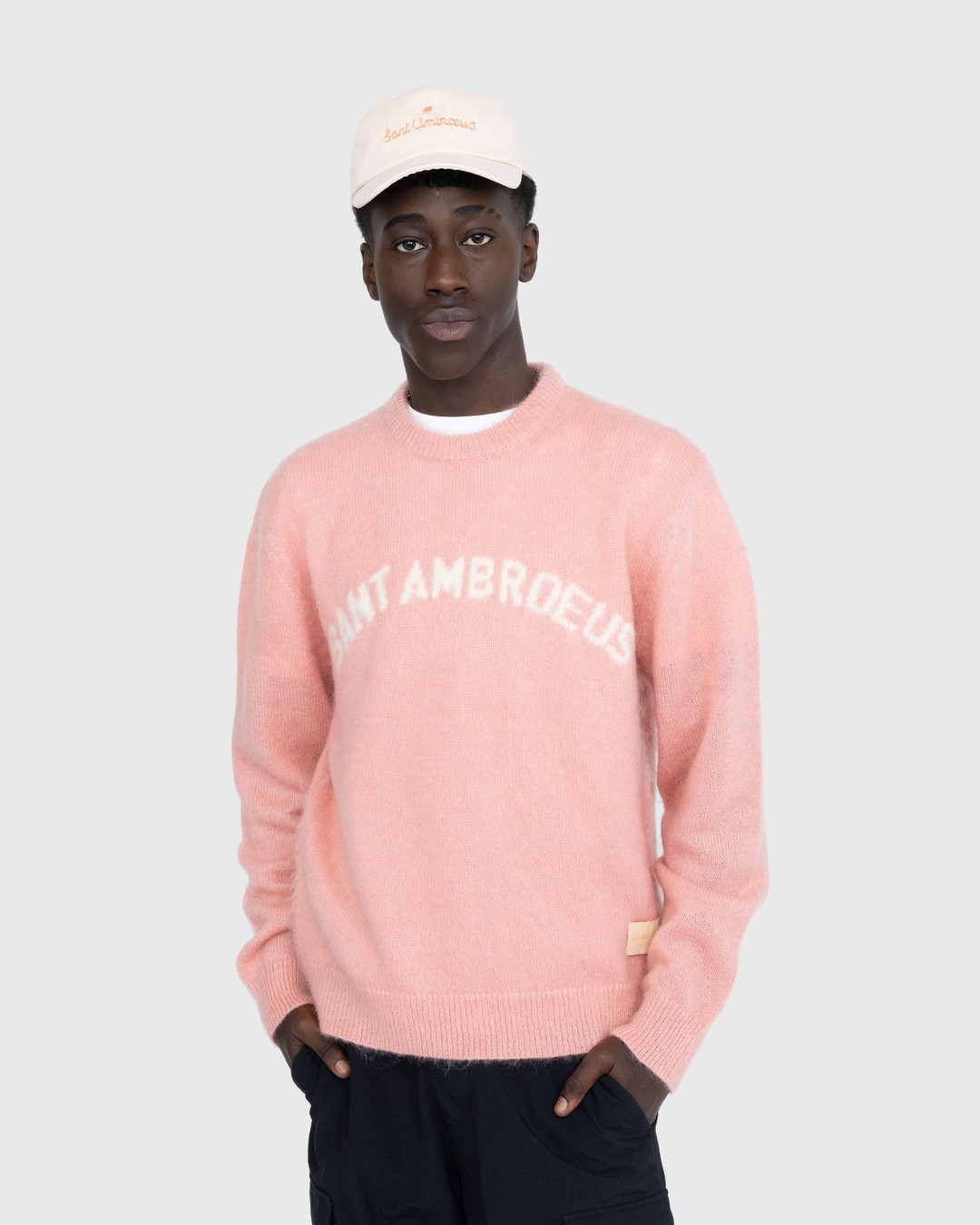 Highsnobiety x Sant Ambroeus – Knit Crewneck Pink  - Knitwear - Pink - Image 3