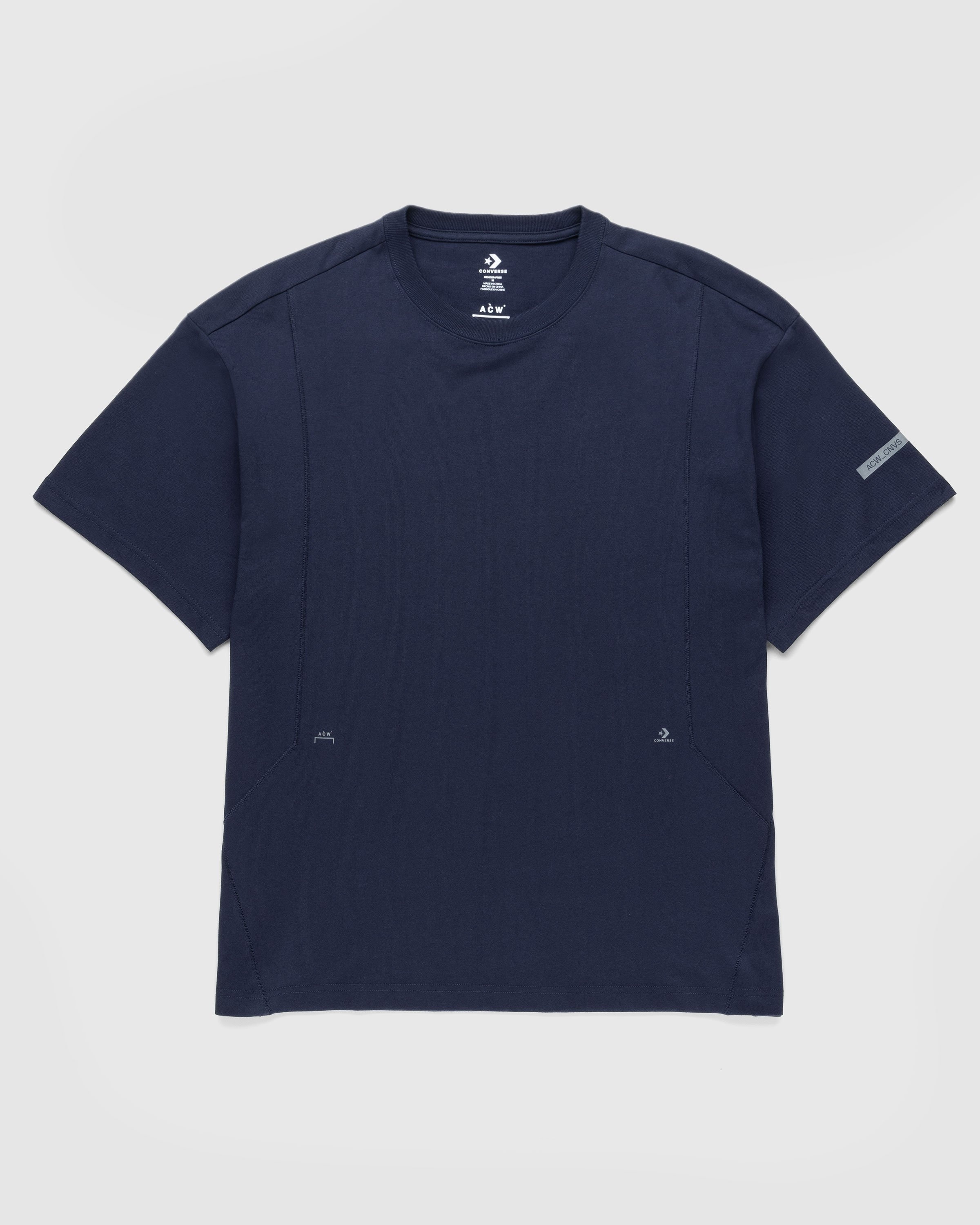 Blue converse t shirt on sale
