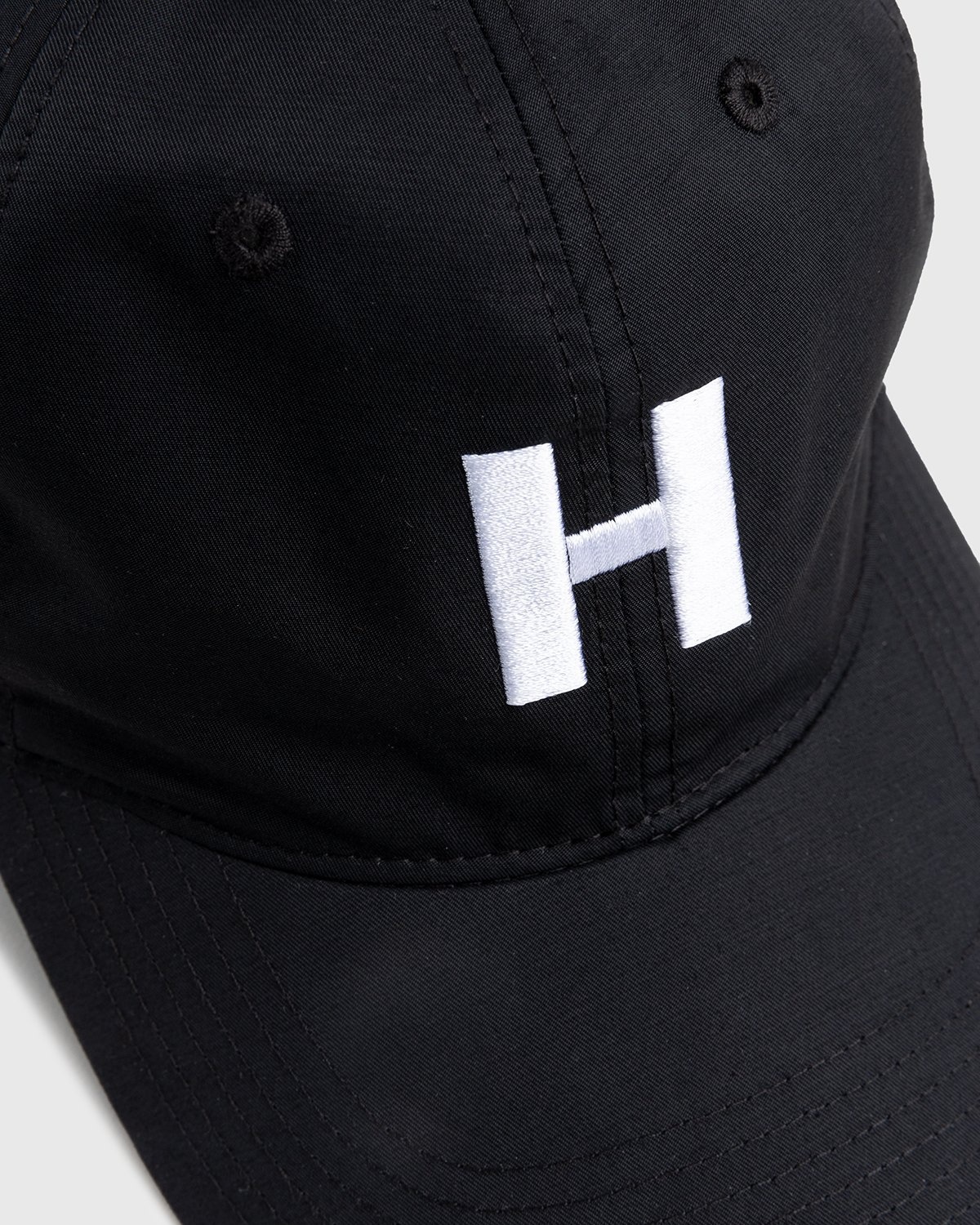 Highsnobiety – Cotton Nylon "H" Logo Cap Black - Hats - Black - Image 5