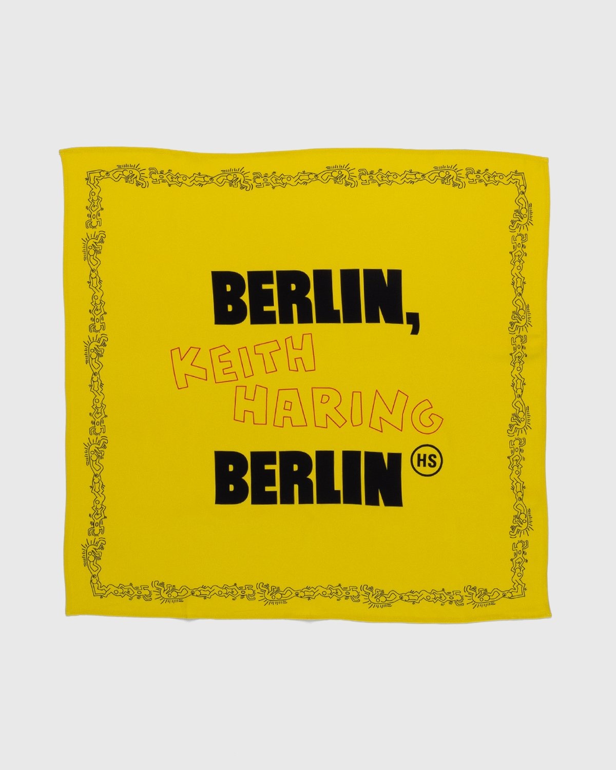 Highsnobiety – Keith Haring Bandana Yellow - Bandanas - Yellow - Image 1