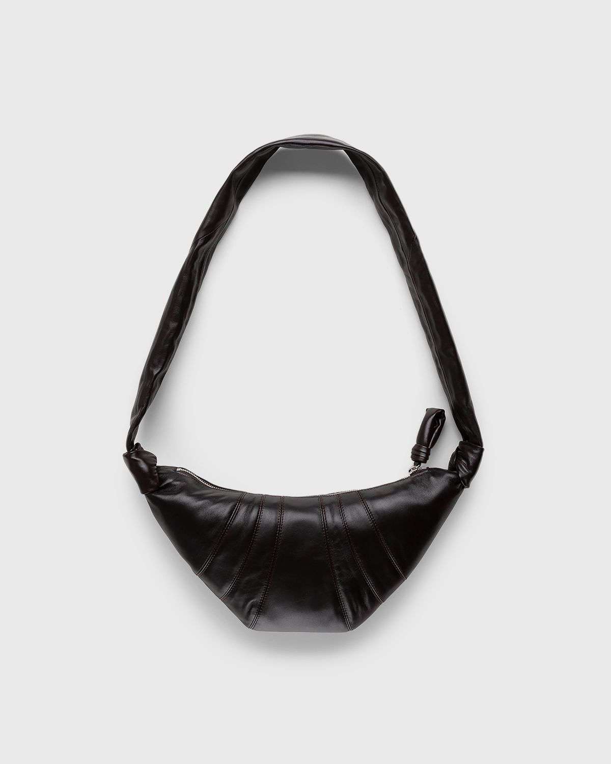 Lemaire x Highsnobiety – Not In Paris 4 Small Croissant Bag Dark Chocolate - Shoulder Bags - Black - Image 2