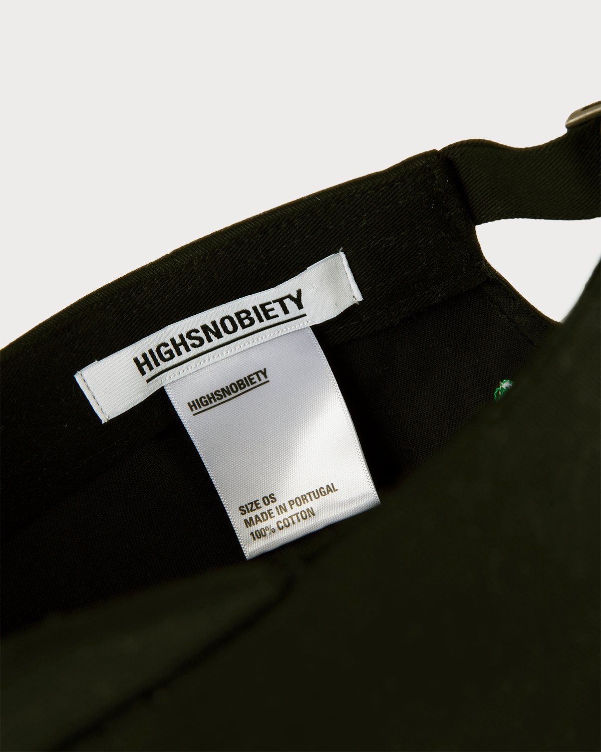 Highsnobiety – L'as du fallafel Logo Cap Black - Hats - Black - Image 5