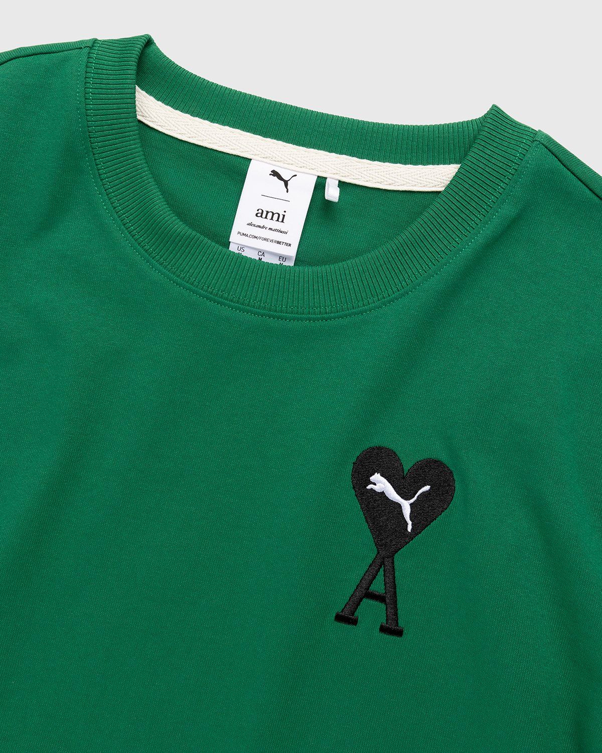 Puma x AMI – Graphic Logo Tee Verdant Green - T-shirts - Green - Image 4