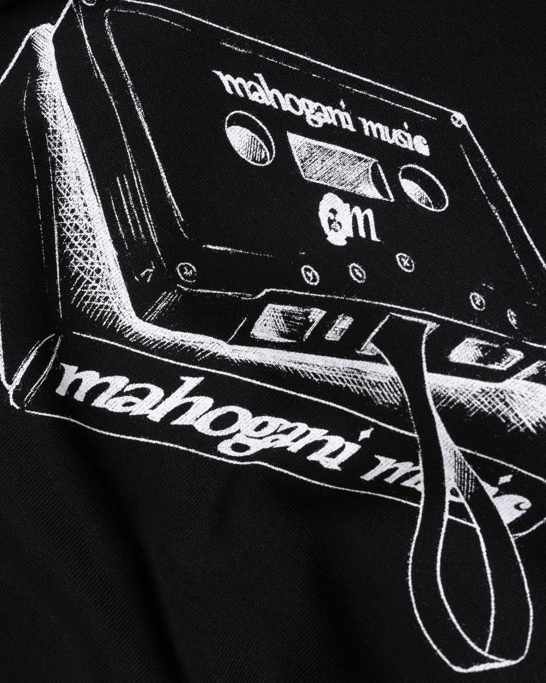 Carhartt WIP – Mahogani Music Hoodie Black/White - Sweats - Black - Image 6