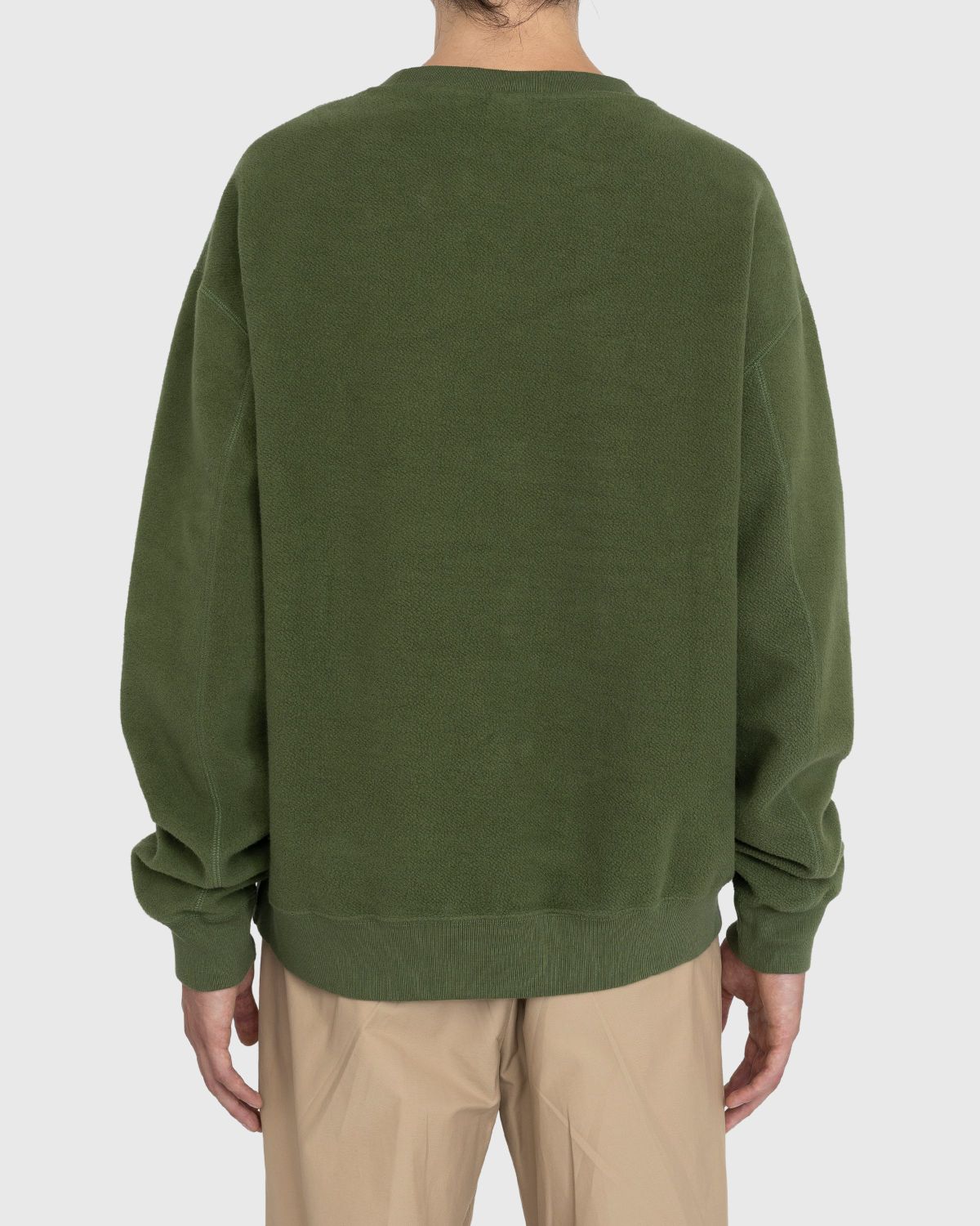 Highsnobiety – Script Logo Reverse Fleece Crew Green - Sweats - Green - Image 3