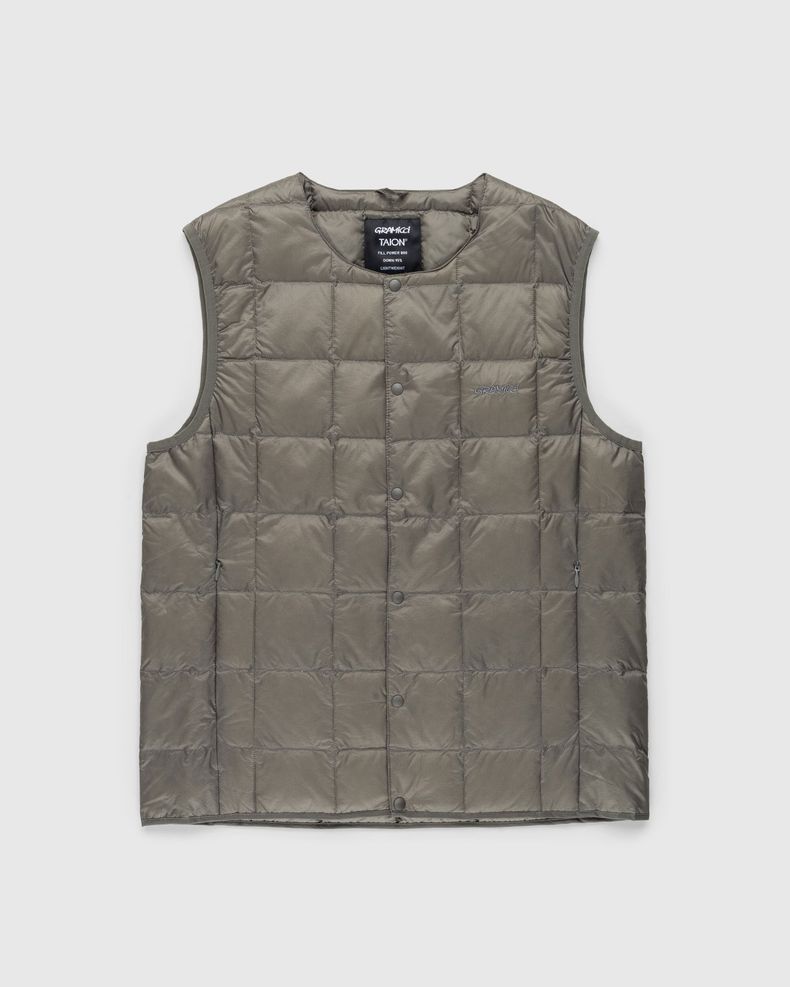Inner Down Vest Stone Grey