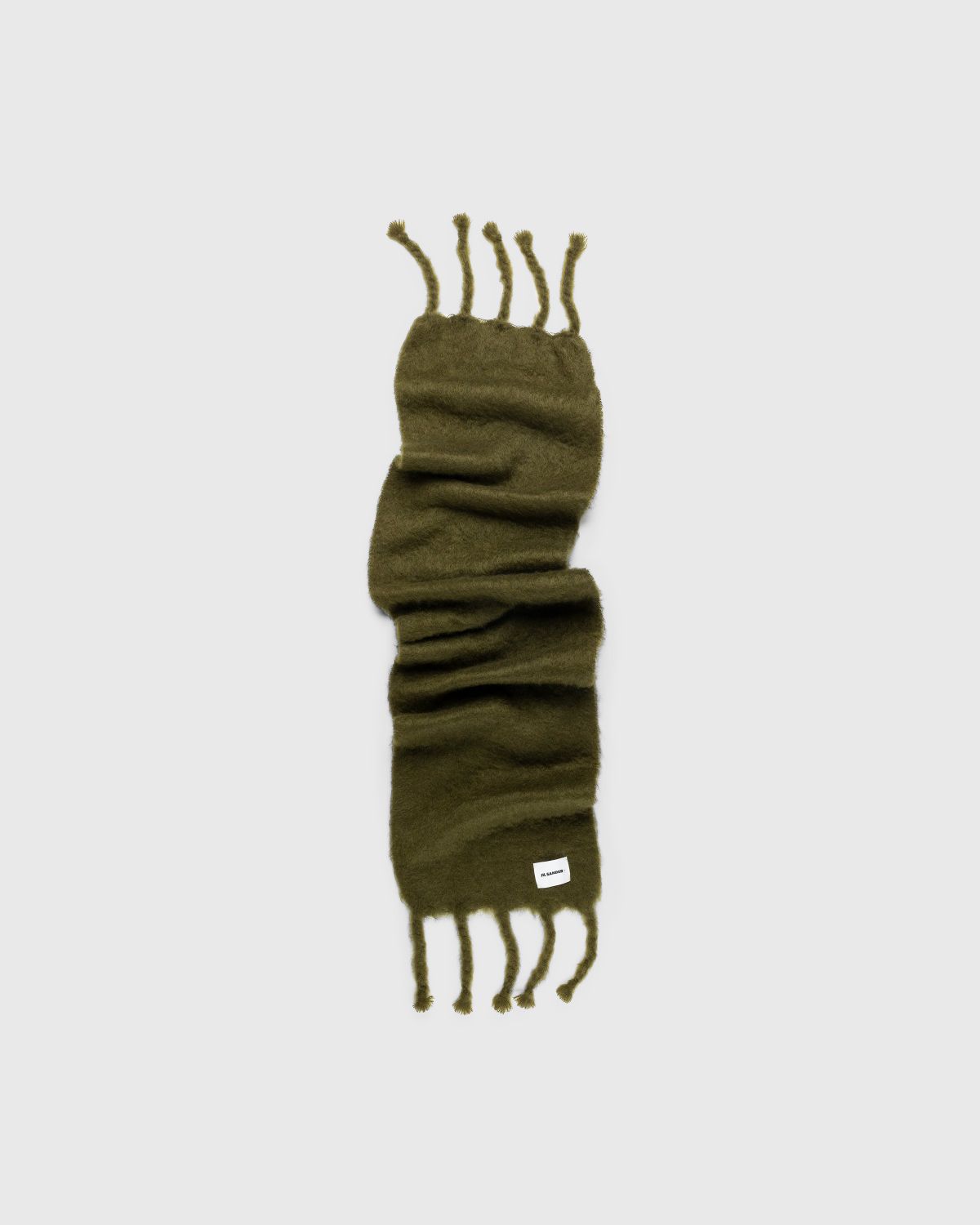 Jil Sander – Mohair Scarf Green - Scarves - Green - Image 1