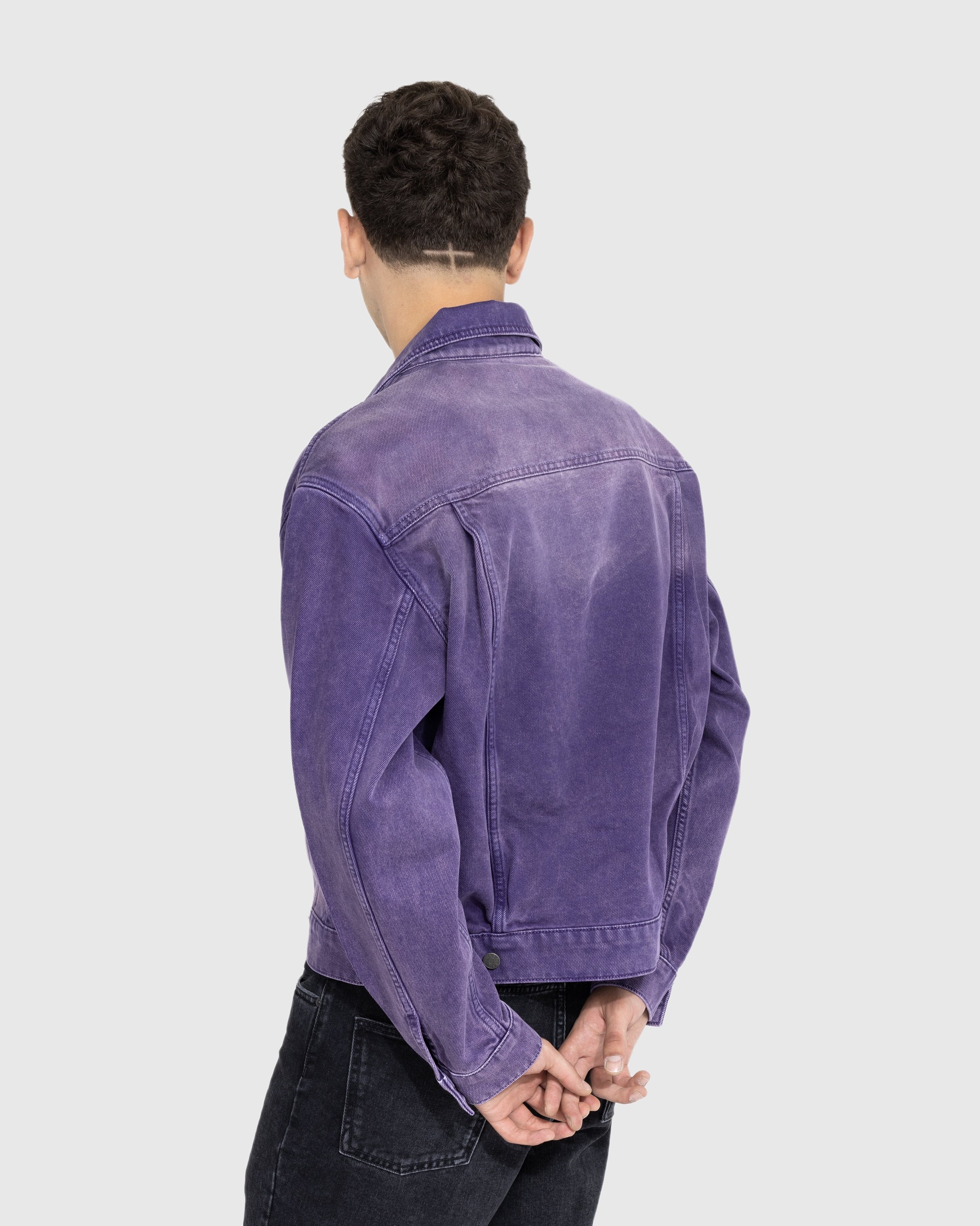 mens purple jean jacket