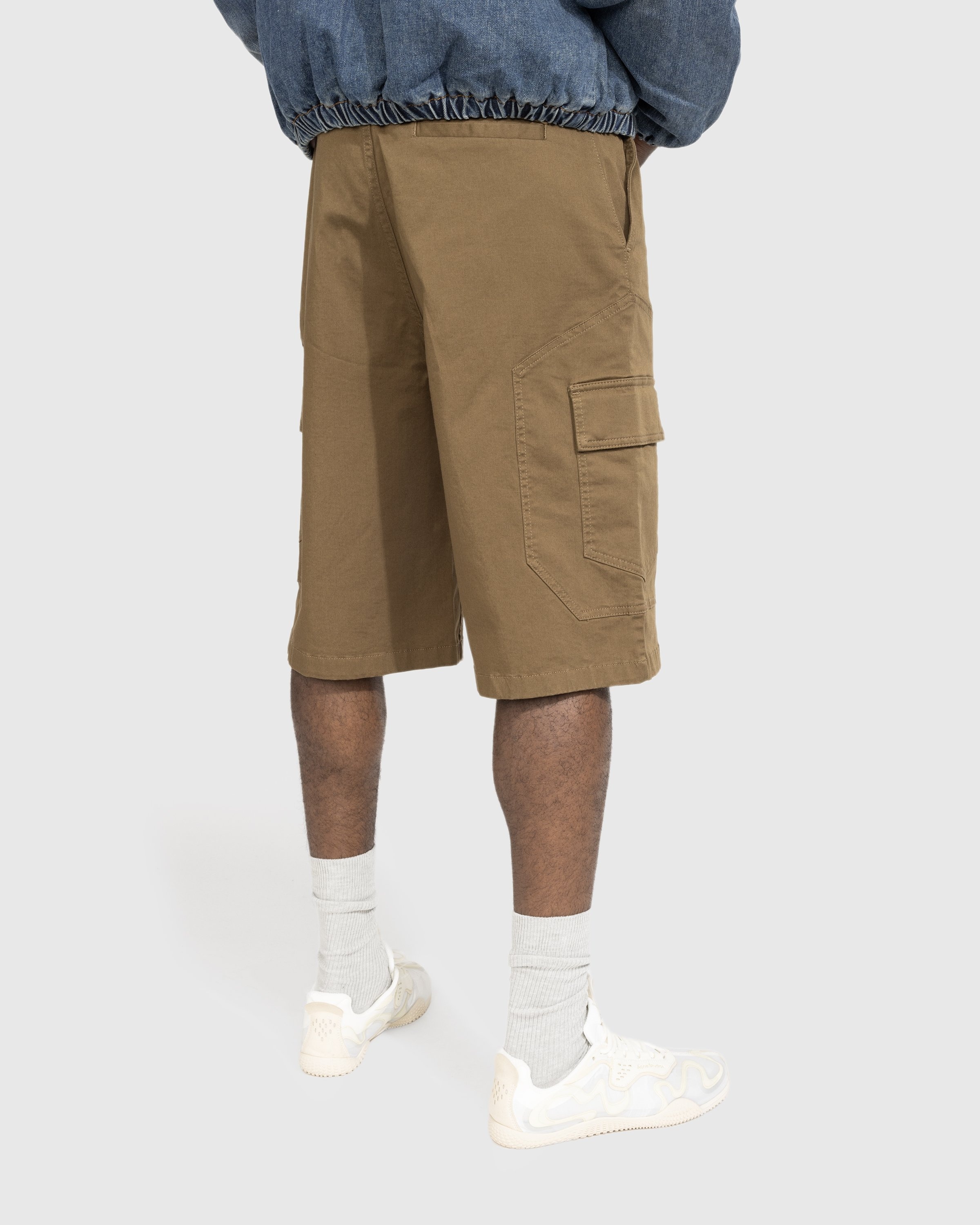 Trussardi – Trouser Shorts Gabardine Piece Dyed - Shorts - Brown - Image 3