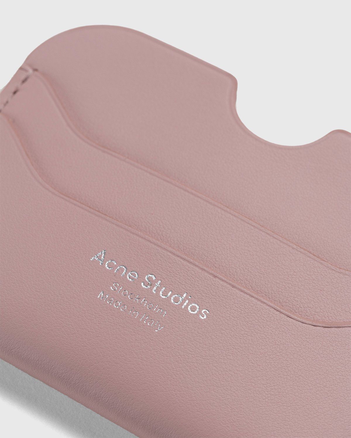 Acne Studios – Leather Card Case Powder Pink - Wallets - Pink - Image 3