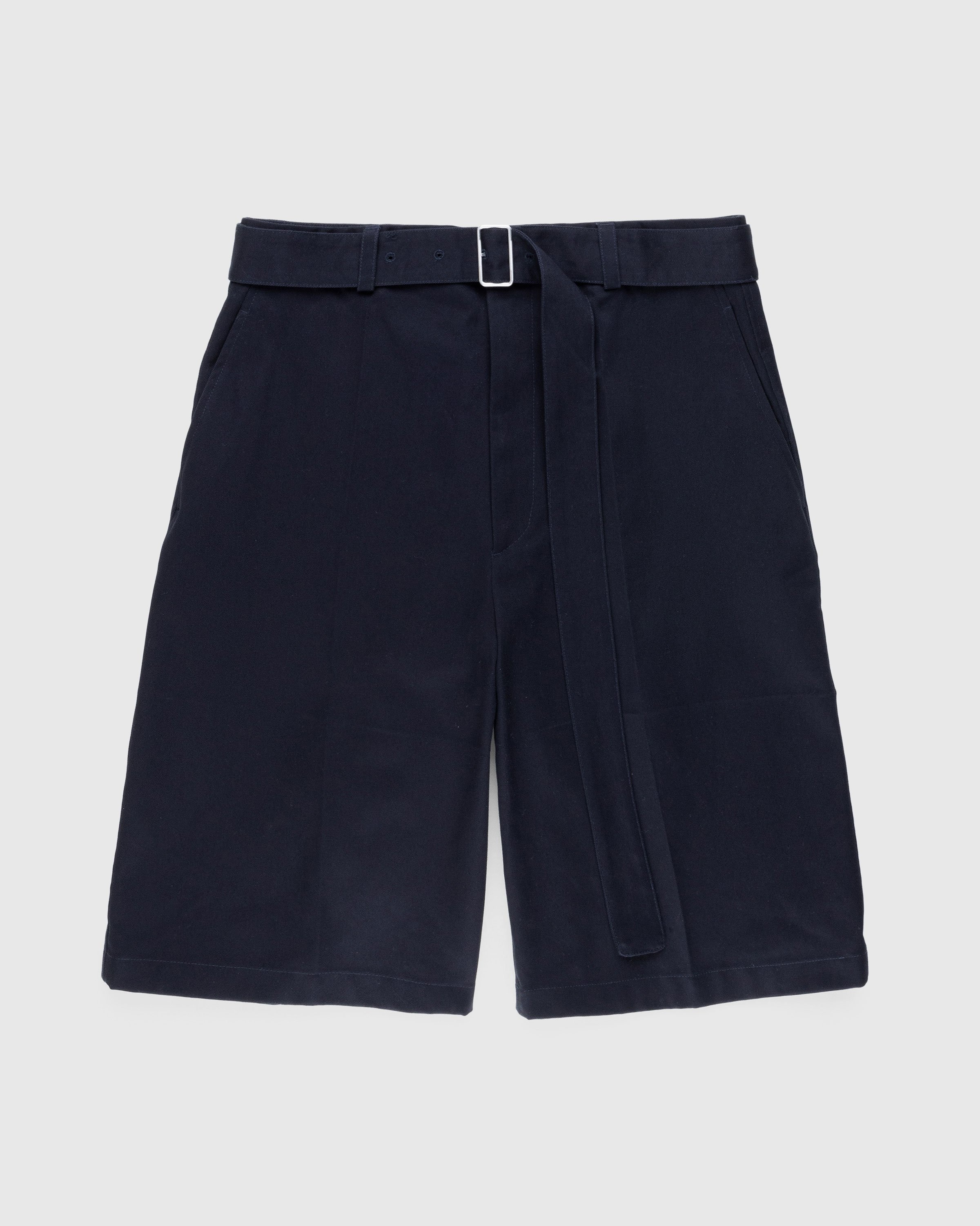 Jil Sander – Belted Shorts Navy - Shorts - Blue - Image 1