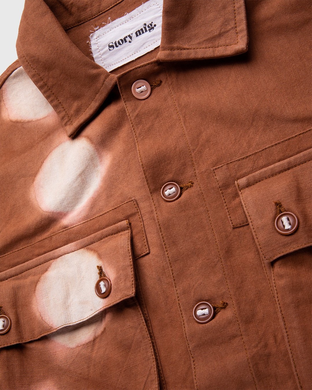 Story mfg. – Helix Jacket Bark Pink Lunar Clamp - Shirts - Brown - Image 3