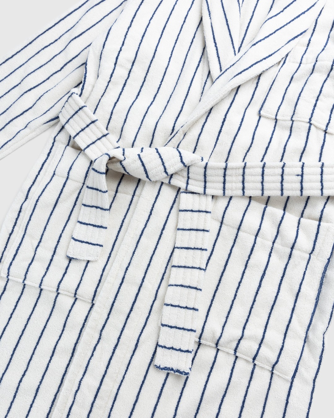 Tekla – Classic Bathrobe Striped Carmel - Loungewear - Beige - Image 6