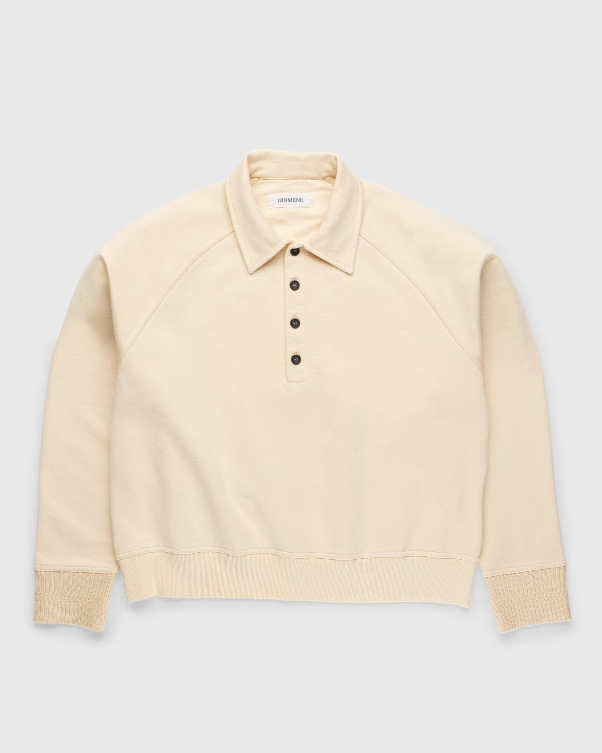 Diomene by Damir Doma – Heavy Jersey Polo Cloud Cream - Shirts - Beige - Image 1