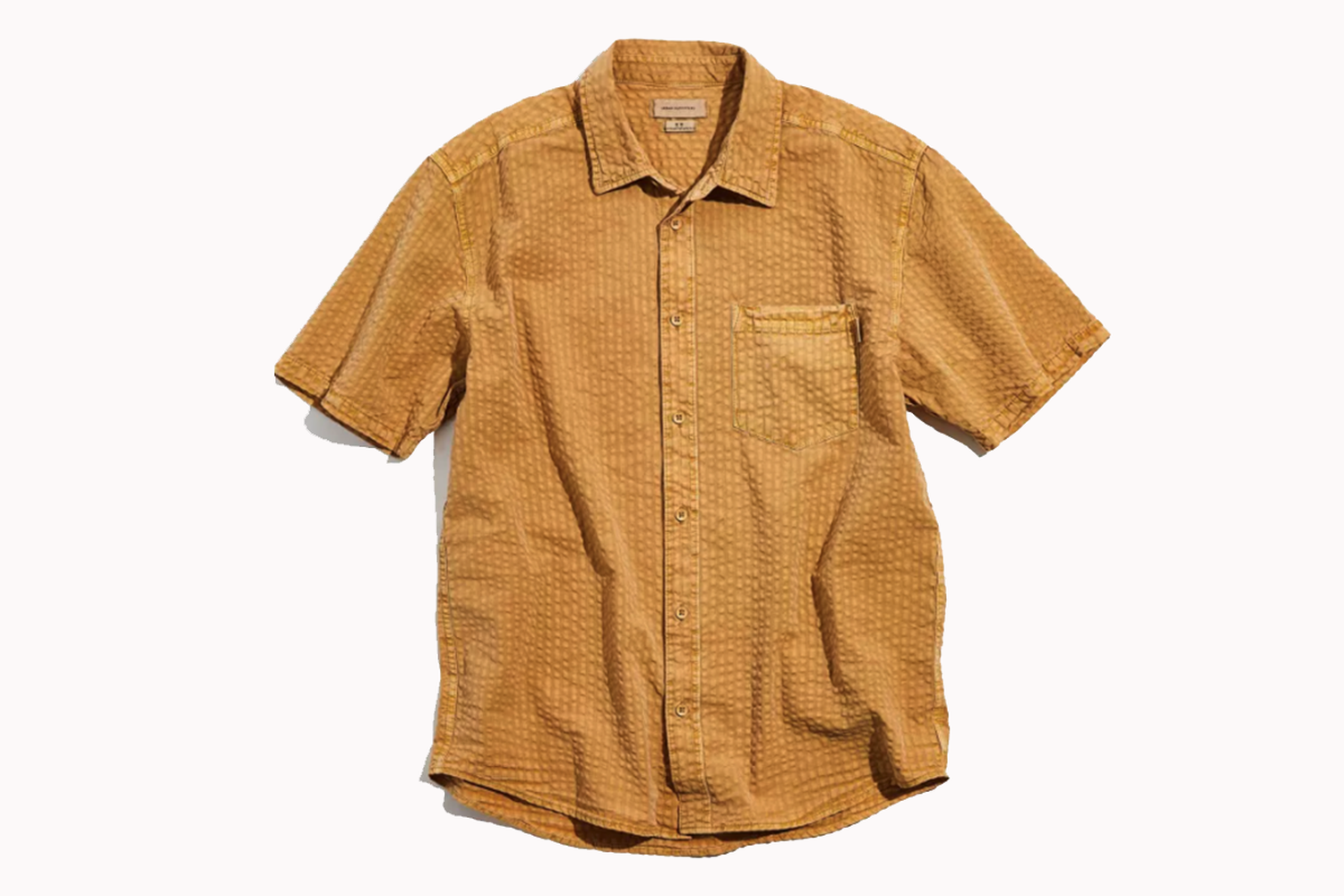 Woodgrain Seersucker Short Sleeve Shirt