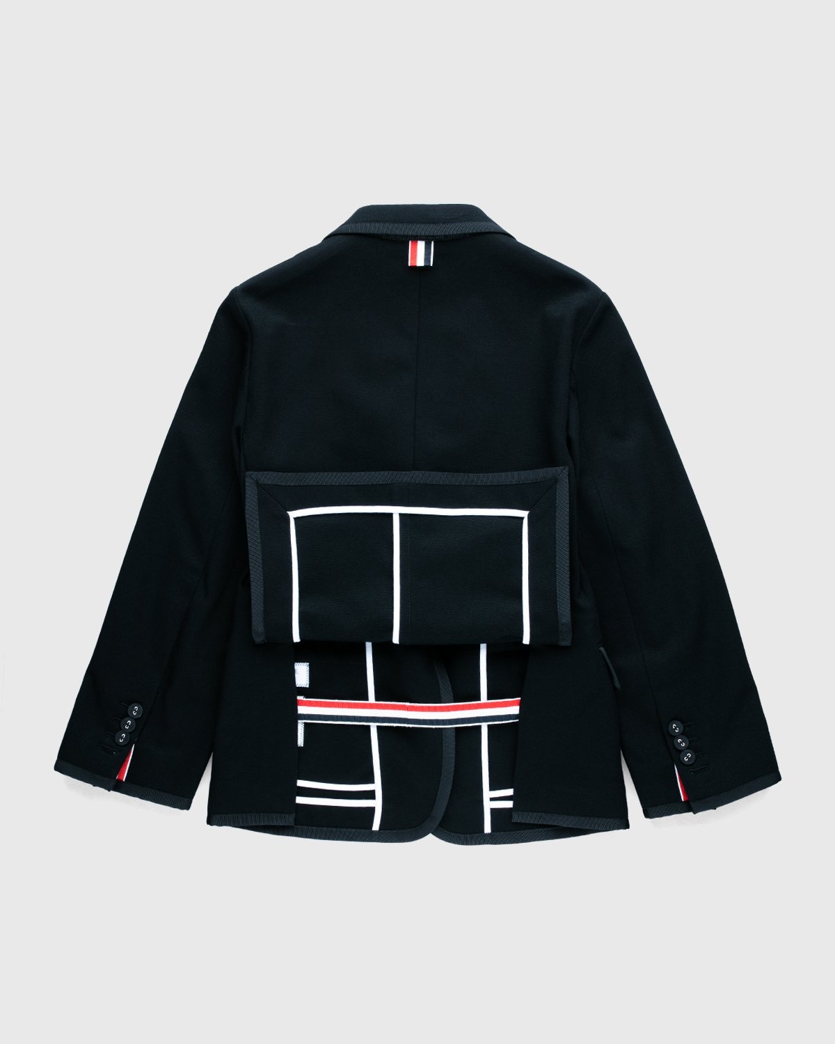 Thom Browne x Highsnobiety – Women’s Deconstructed Sport Jacket Black - Blazers - Black - Image 6