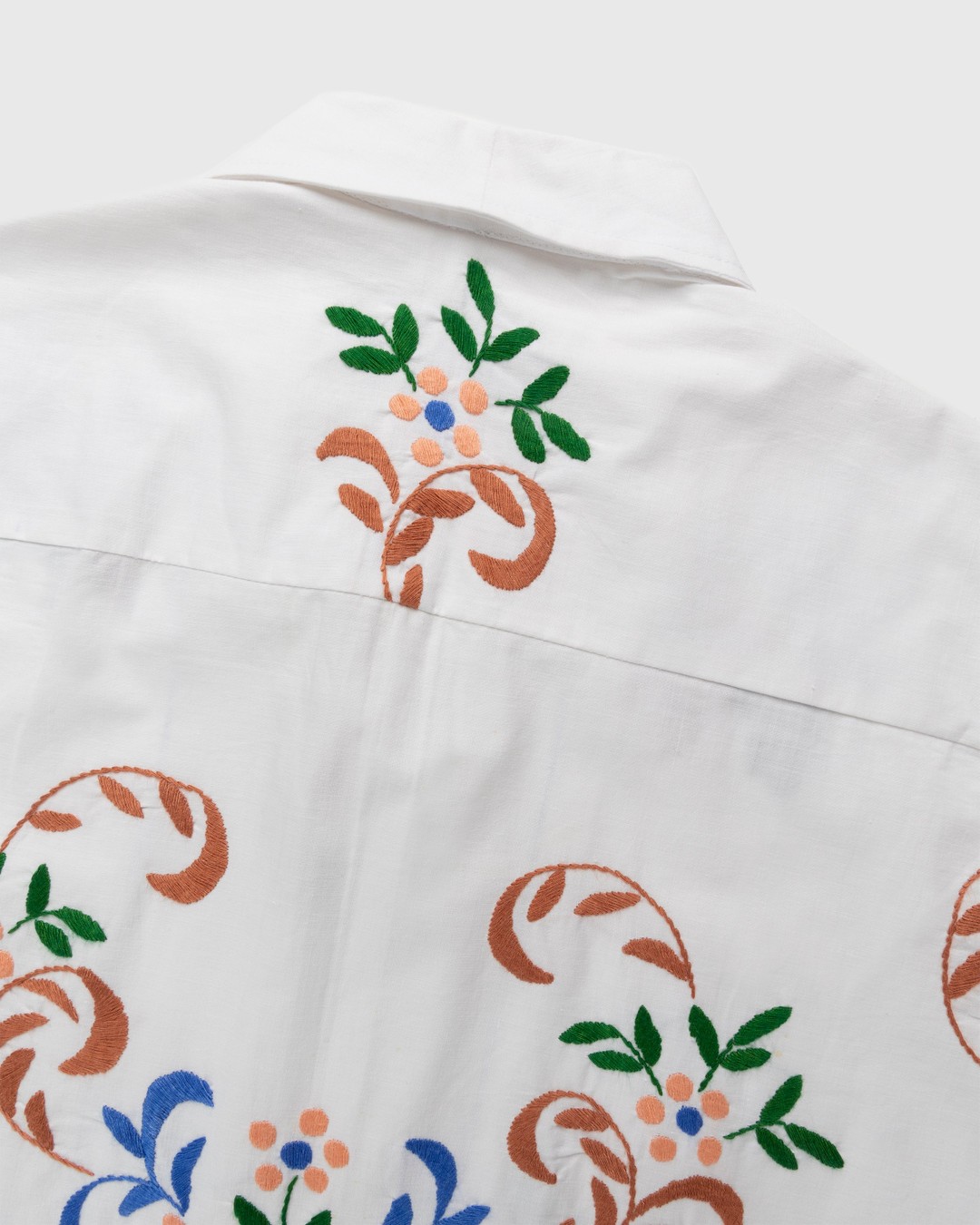 Diomene by Damir Doma – Embroidered Vacation Shirt White/Blue - Shirts - White - Image 3
