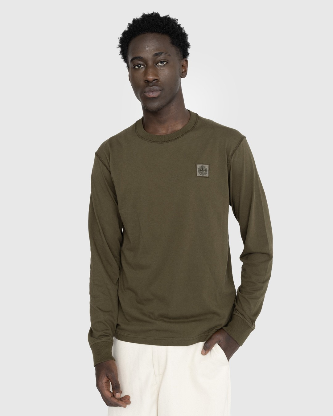 Stone island sale khaki t shirt