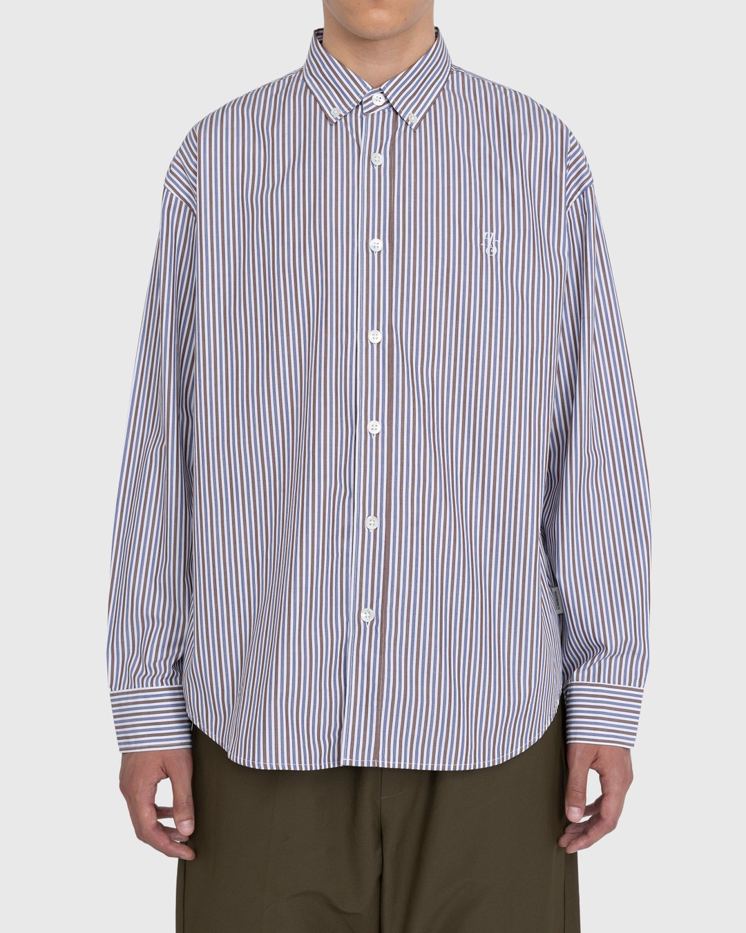 Highsnobiety – Striped Dress Shirt White/Black - Shirts - Multi - Image 2