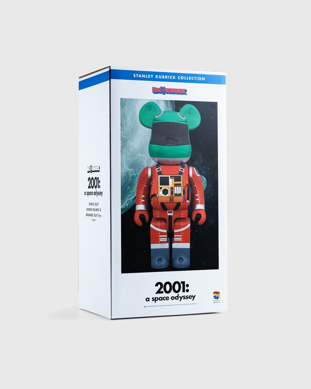 Medicom – Be@rbrick Space Suit Green Helmet & Orange Suit 1000% - Arts & Collectibles - Orange - Image 7