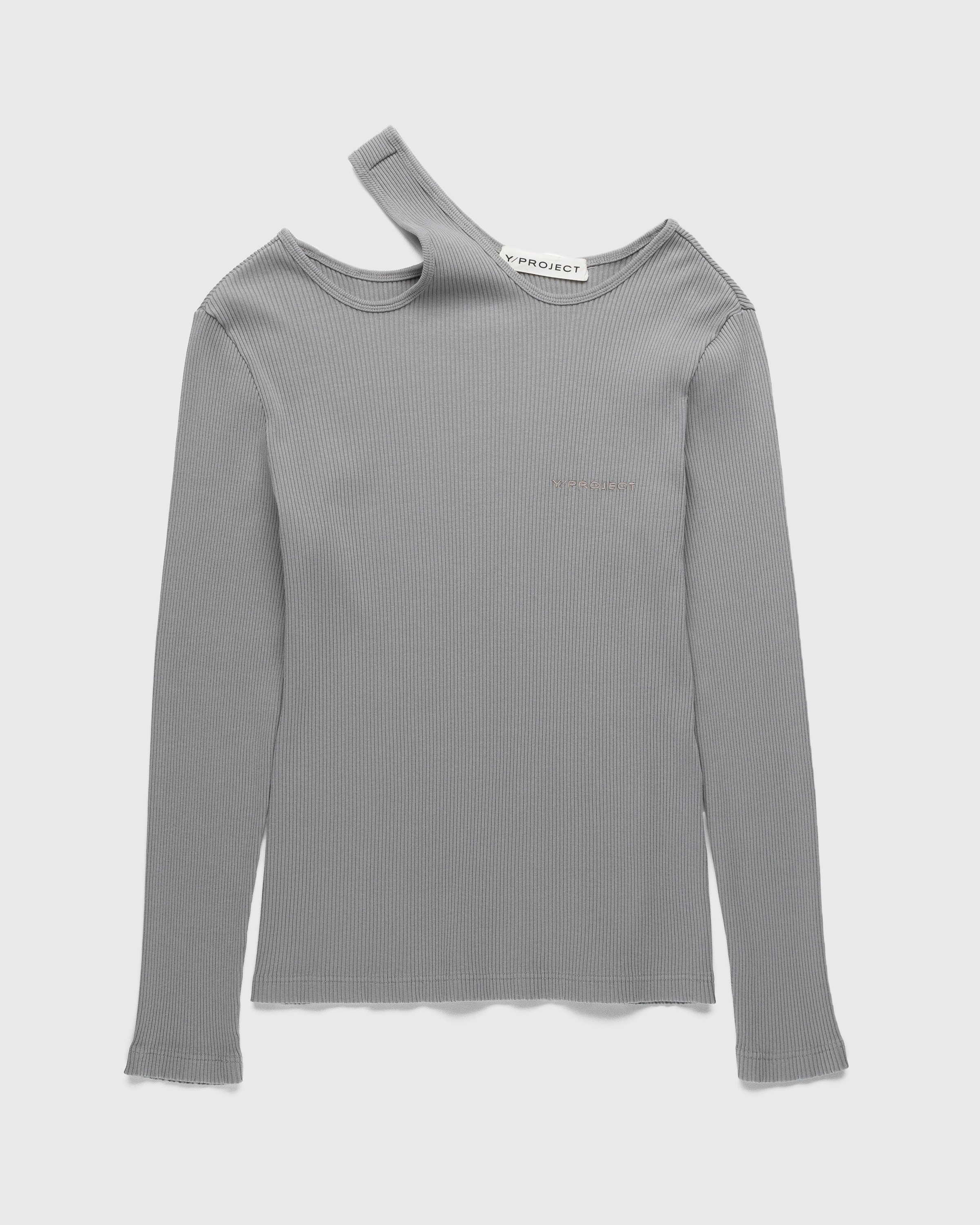 Y/Project – Classic Double Collar T-Shirt Taupe - Tops - Grey - Image 1