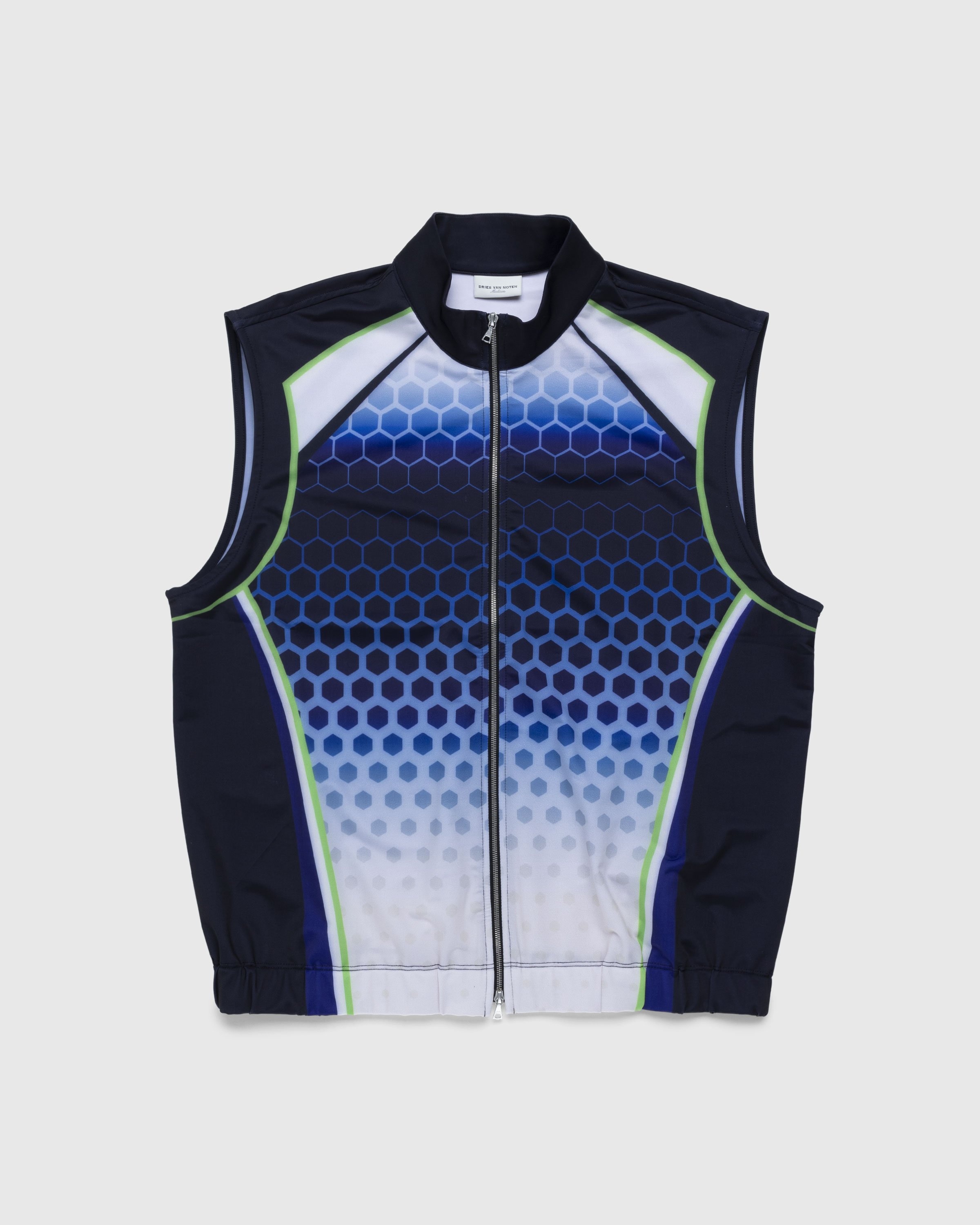 Dries van Noten – Herlew Zip-Up Top Blue - Tops - Blue - Image 1