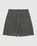 Texture Nylon Mid Length Elastic Shorts Grey