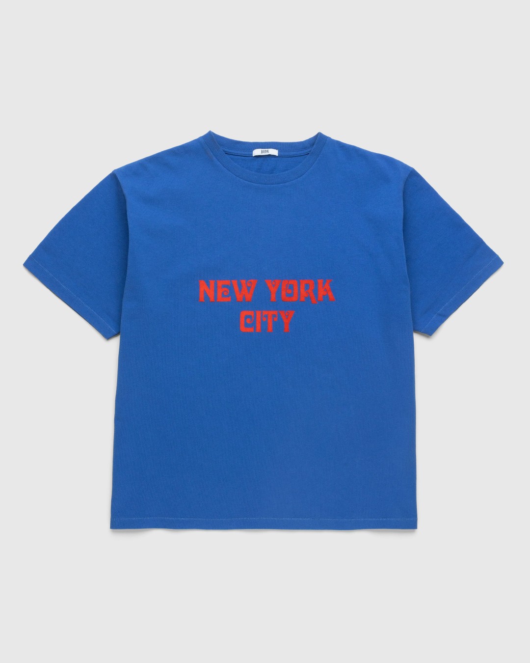 bode – Flocked Nouveau Tee - T-shirts - Blue - Image 1