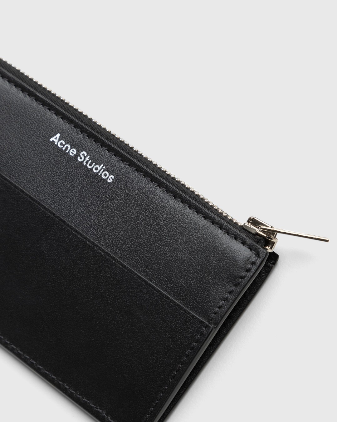 Acne Studios – Leather Zip Wallet Black - Wallets - Black - Image 3