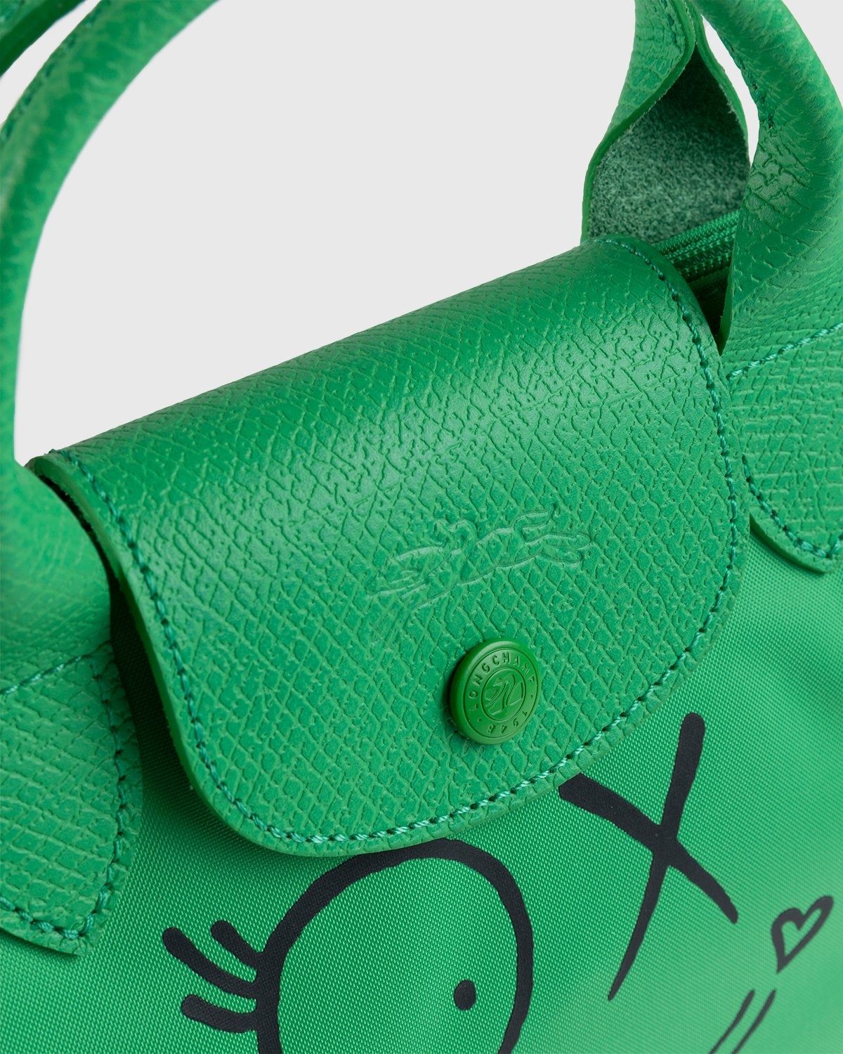 Longchamp x André Saraiva – Le Pliage André Top Handle Bag Green - Bags - Green - Image 5