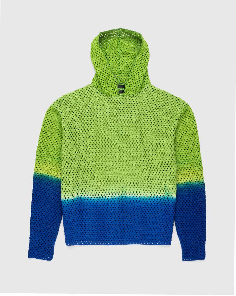 AGR – Balance + Growth Crochet Hoodie Green/Blue