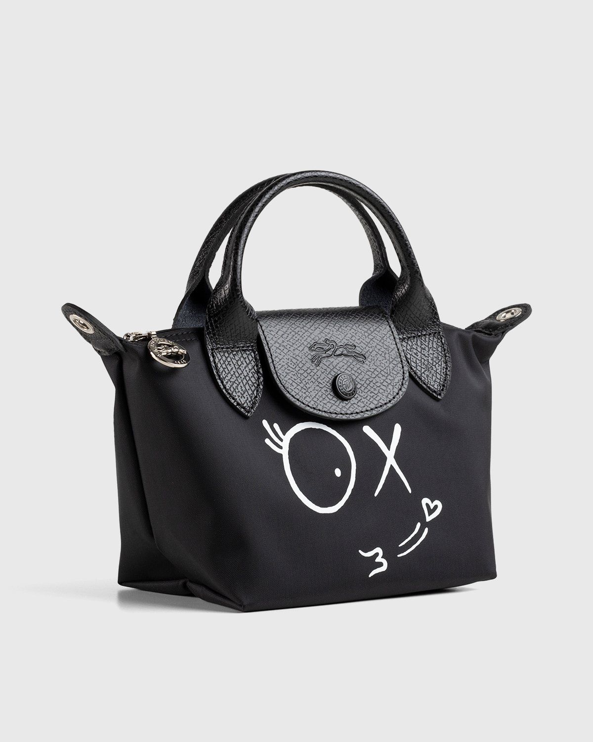 Longchamp x André Saraiva – Le Pliage André Top Handle Bag Black - Bags - Black - Image 3