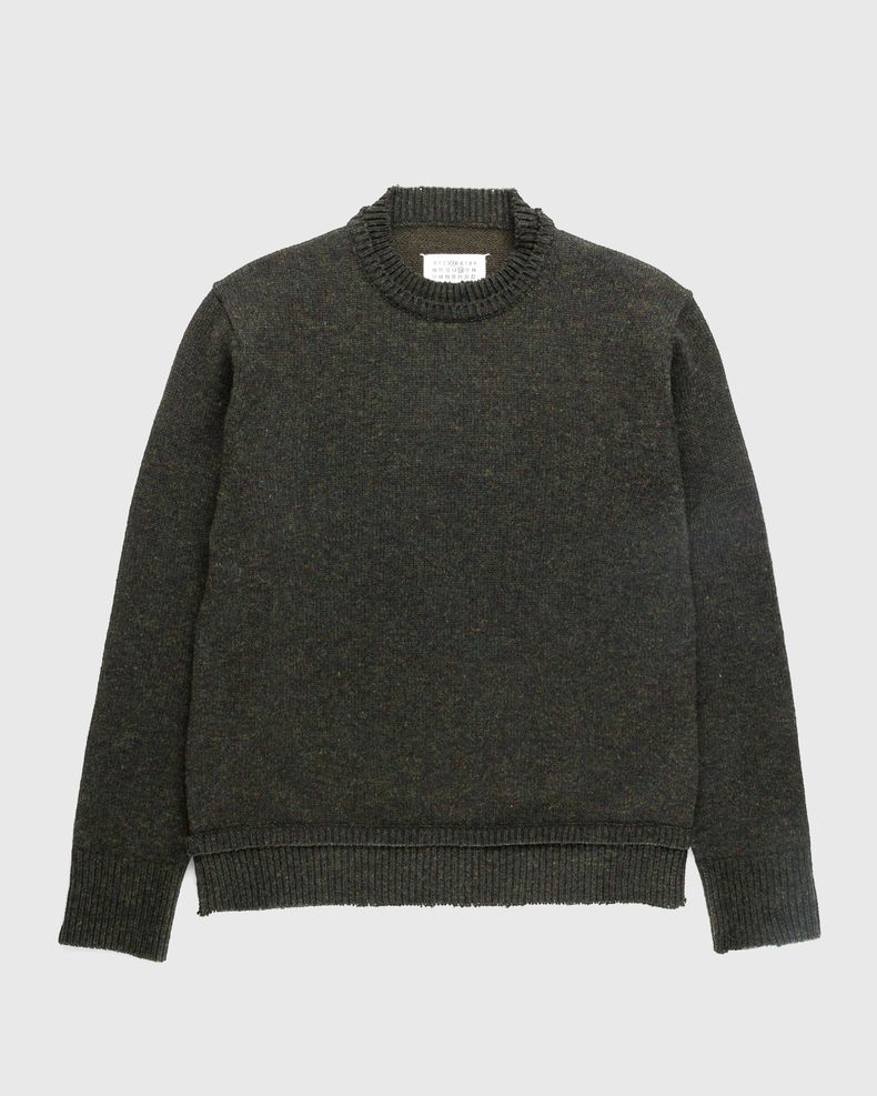 Maison Margiela – Elbow Patch Sweater Dark Green