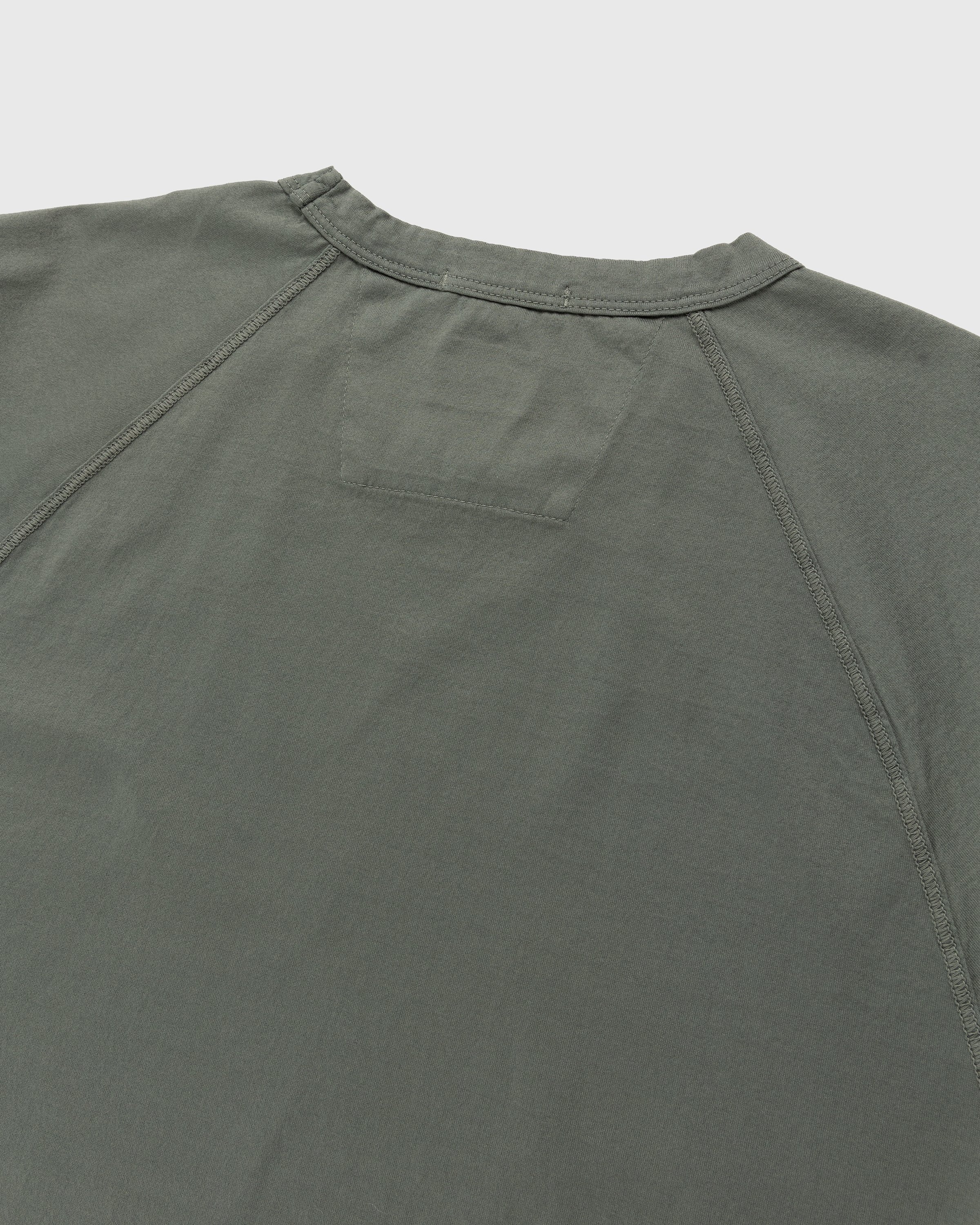 C.P. Company – Mercerized Light Jersey T-Shirt Light Thyme - T-shirts - Yellow - Image 4