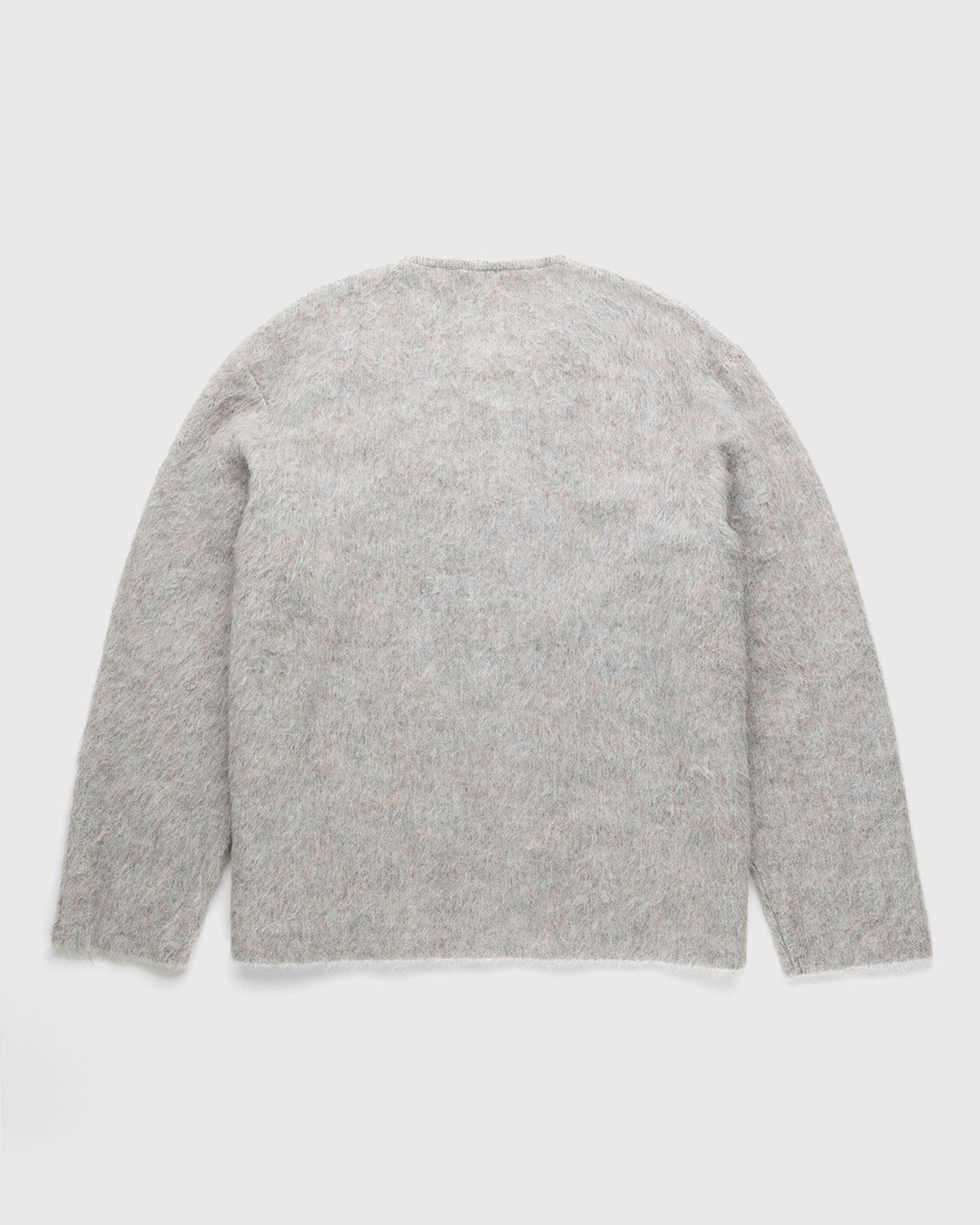Our Legacy – Double Lock Sweater Grey Alpaca - V-Necks Knitwear - Grey - Image 2