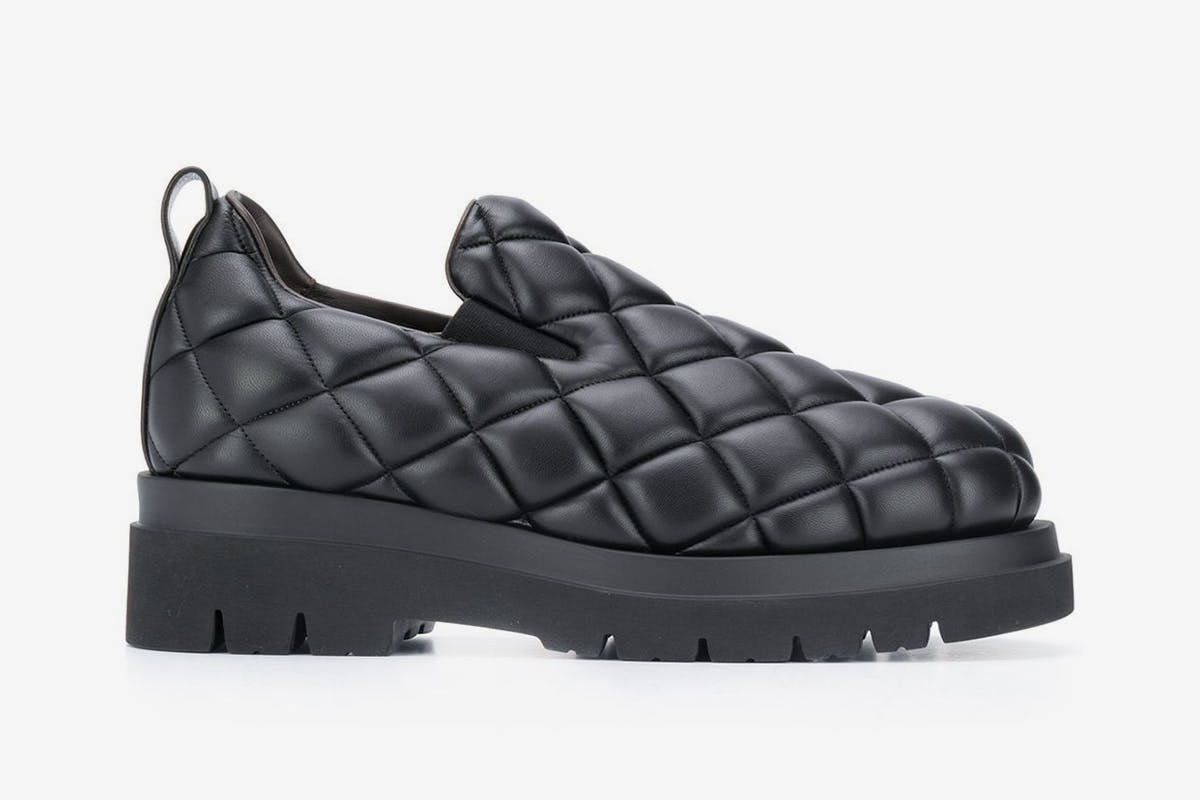 bottega quilted loafers