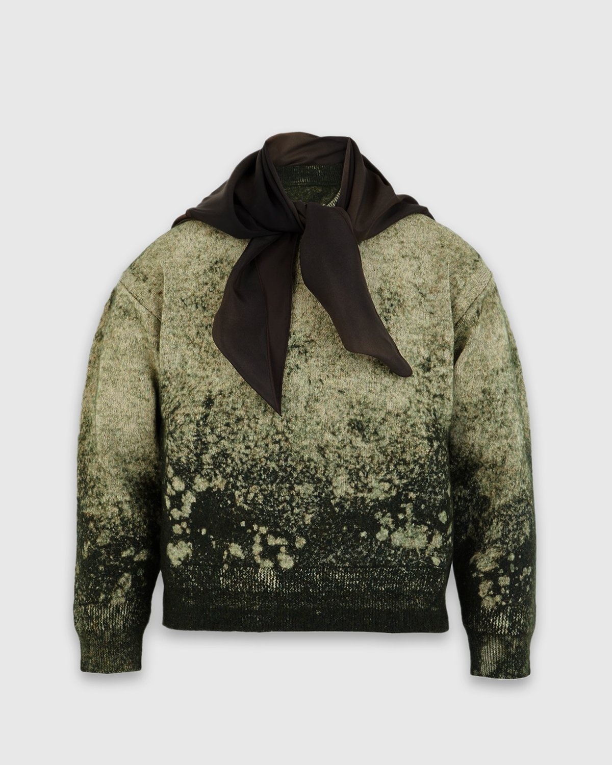 Maison Margiela – Discharged Wool Sweater - Knitwear - Green - Image 1