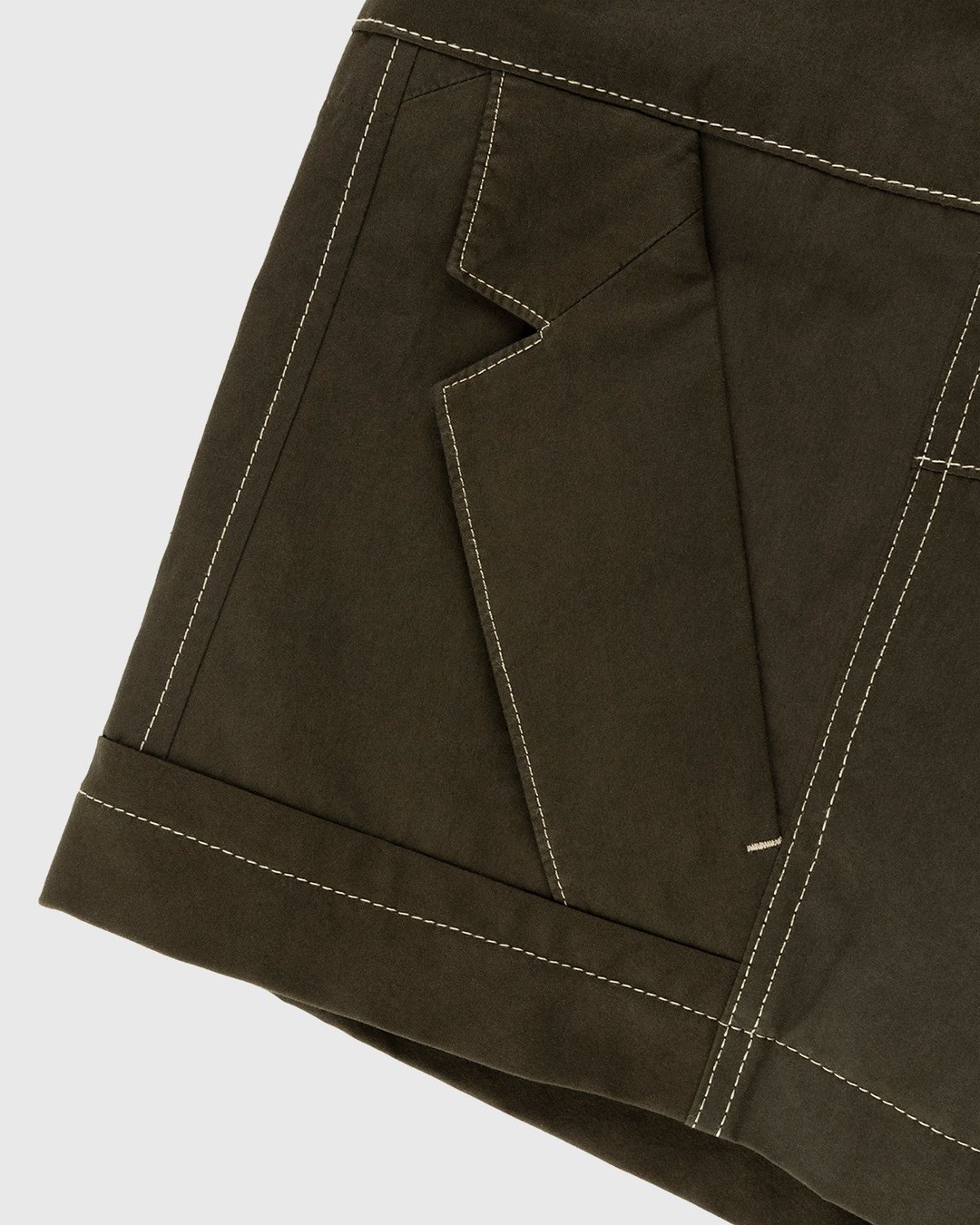BOSS x Phipps – Cotton Shorts With Buttoned Hem Dark Green - Shorts - Green - Image 8