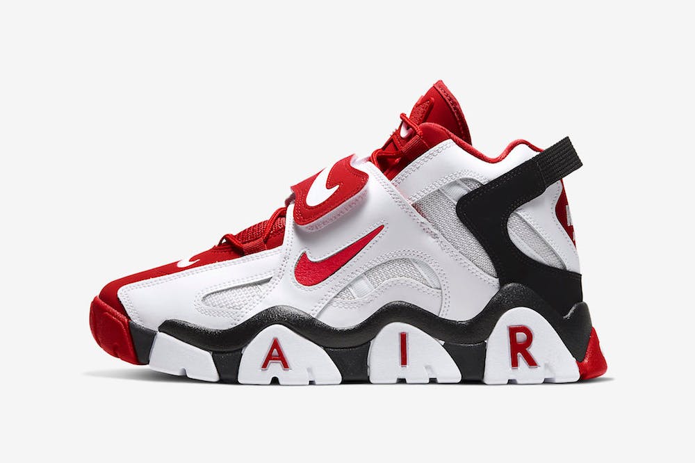 Citizenship stationery chant Nike Air Barrage Mid "White, Black & Red": Release Info