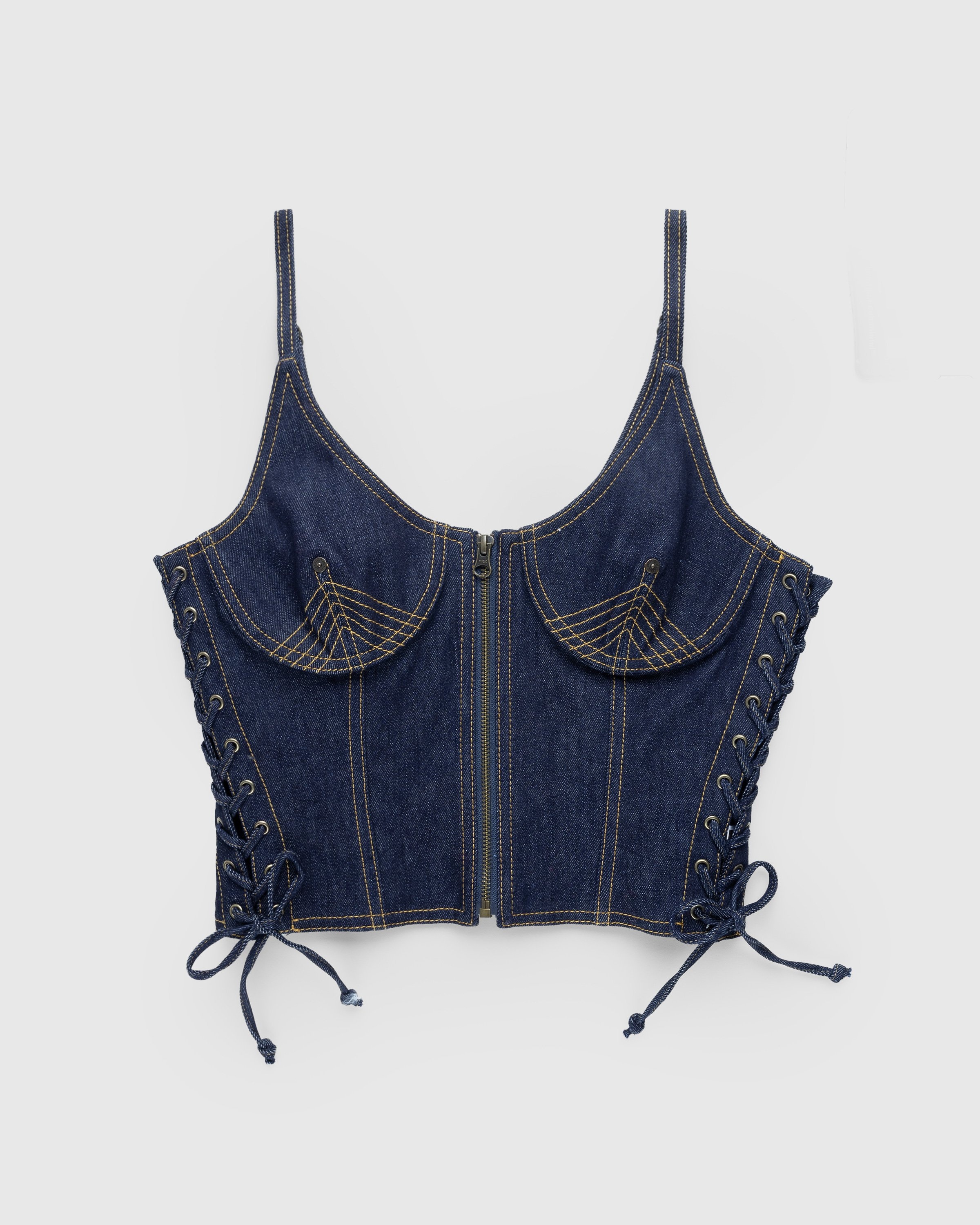 Jean Paul Gaultier – Topstitch Corset Indigo - Underwear - Blue - Image 1