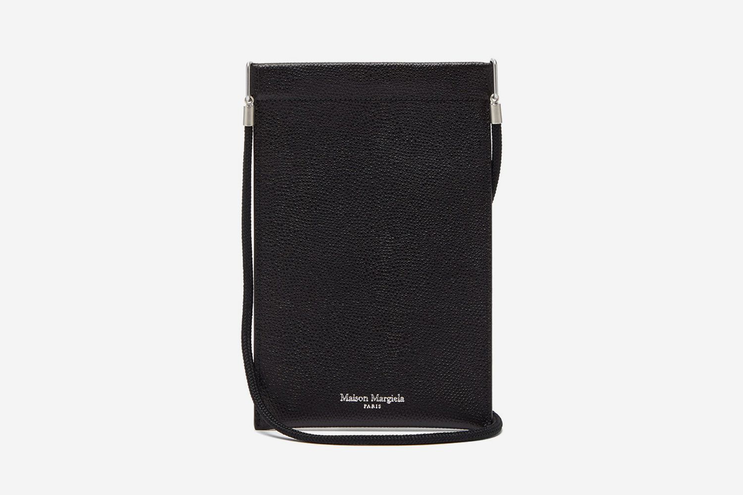 Grained-Leather Neck Pouch