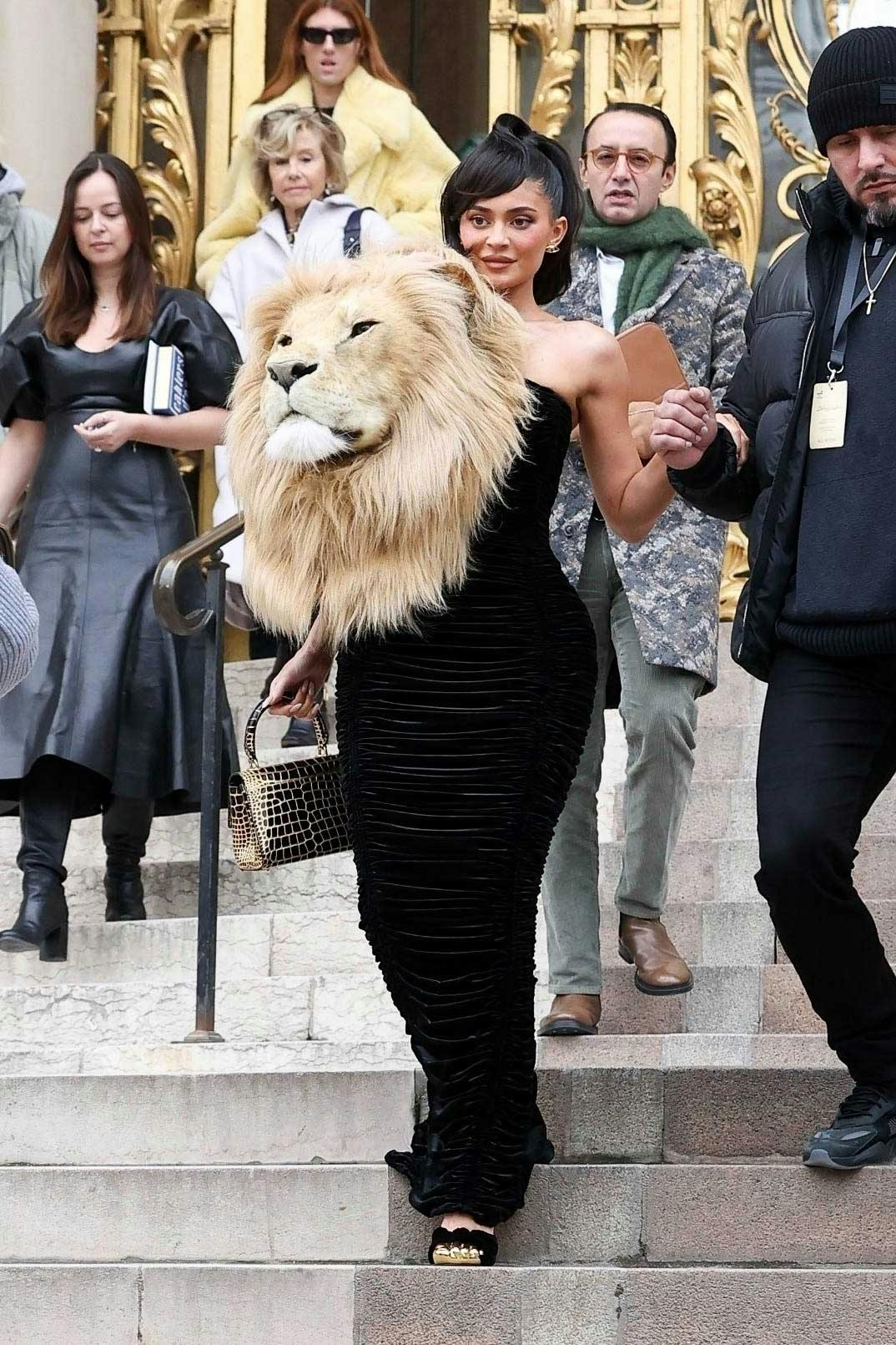 Kylie Jenner Wears Realistic Lion's Head, Draws Backlash