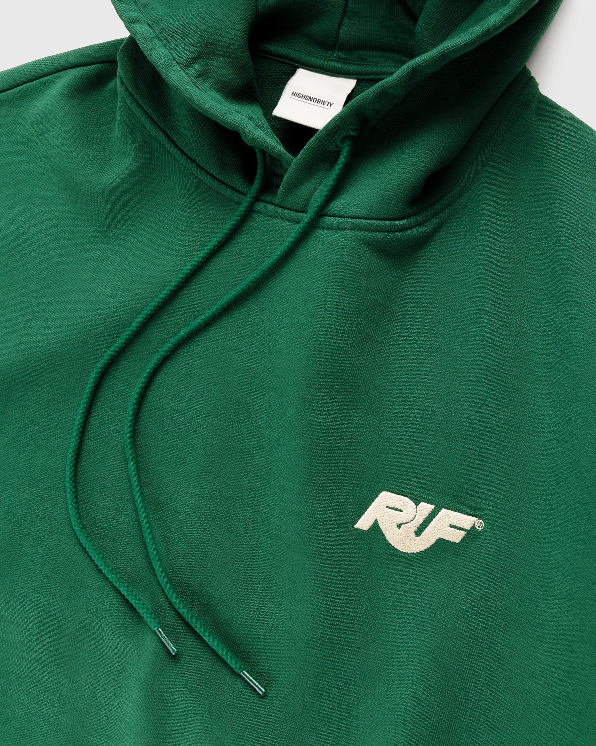 RUF x Highsnobiety – Logo Embroidered Hoodie Green | Highsnobiety Shop