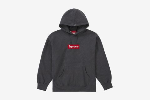 Supreme black hoodie red box logo price sale